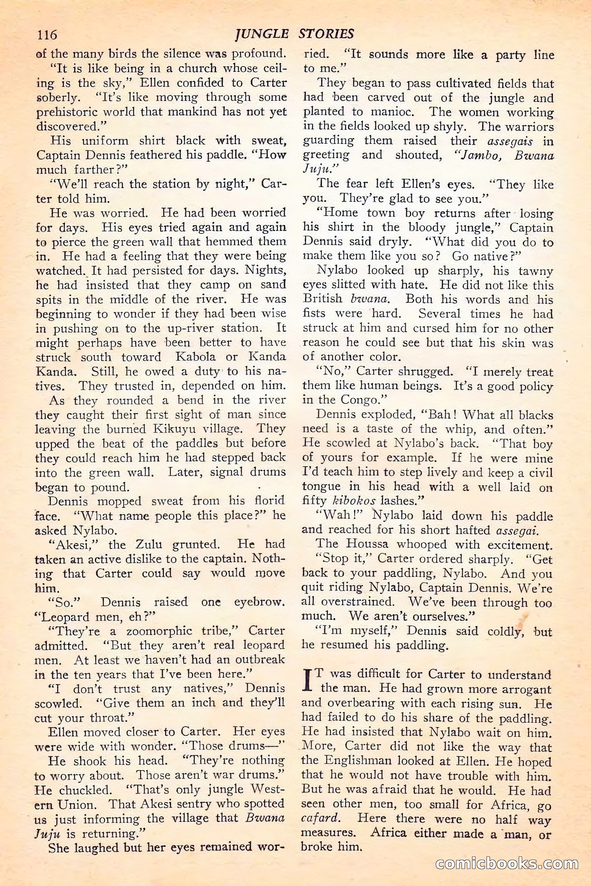 Jungle Stories, Spring 1946 — page 118 of 132