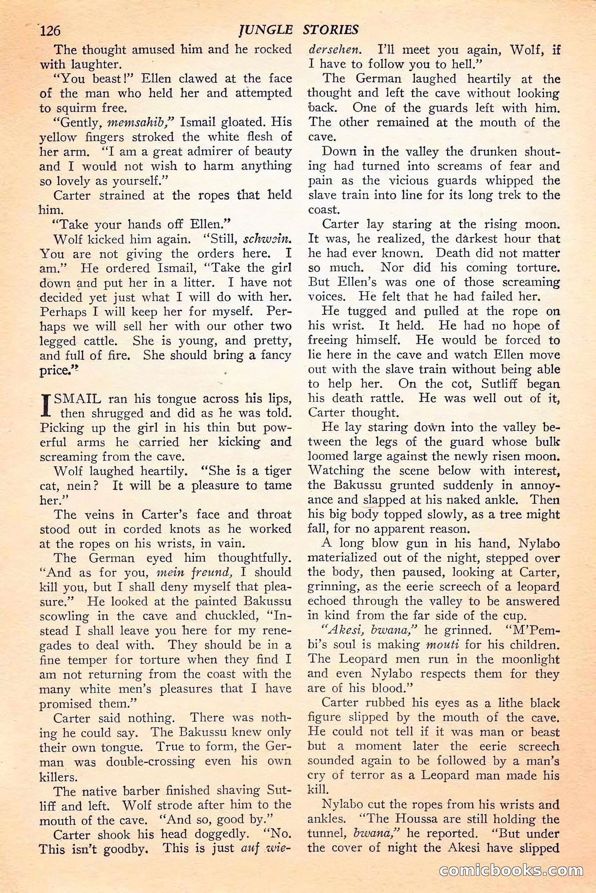 Jungle Stories, Spring 1946 — page 128 of 132