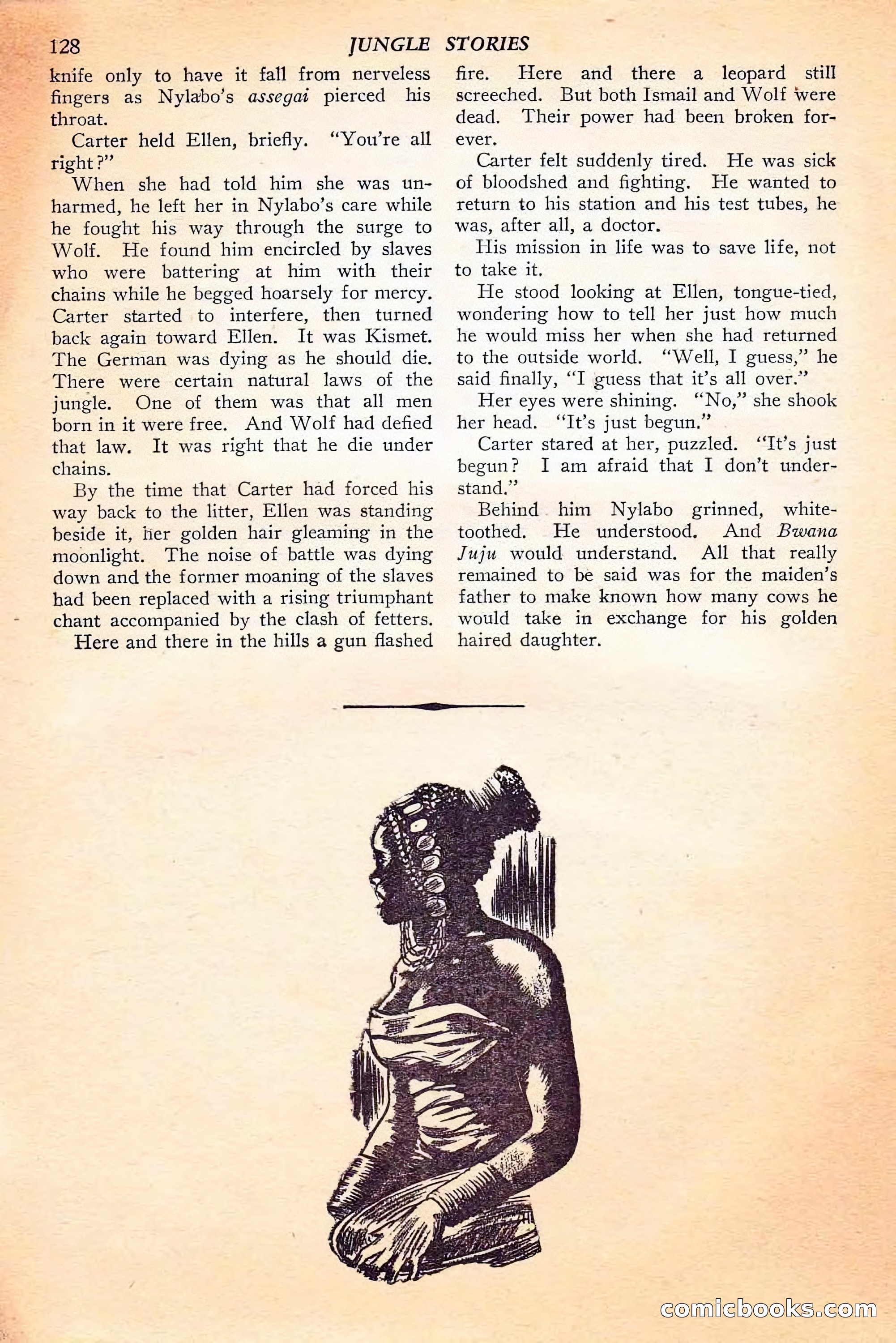 Jungle Stories, Spring 1946 — page 130 of 132