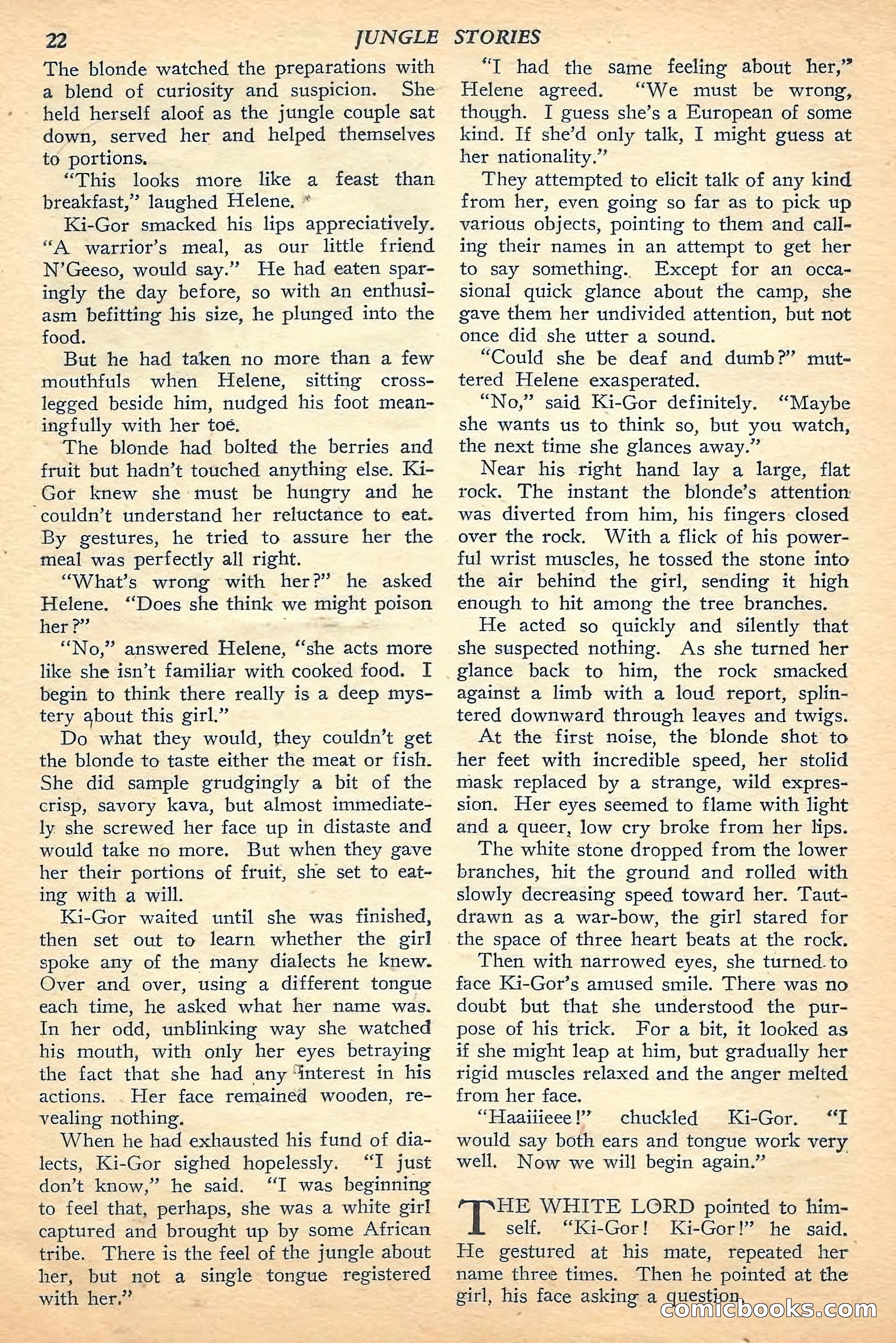 Jungle Stories, Fall 1948 — page 24 of 132