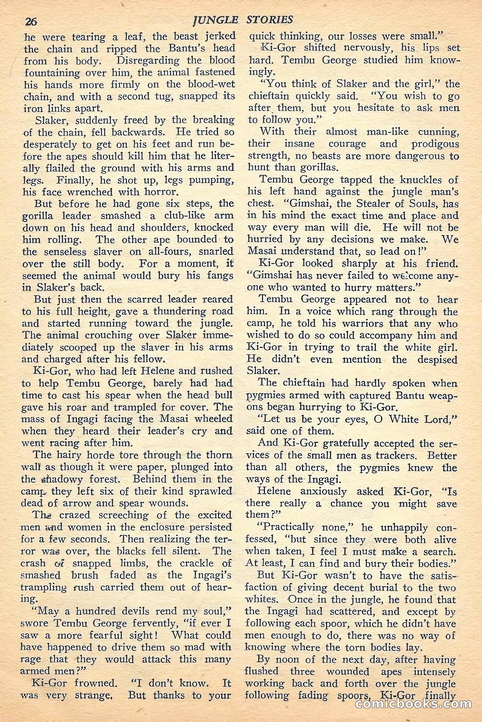 Jungle Stories, Fall 1948 — page 28 of 132
