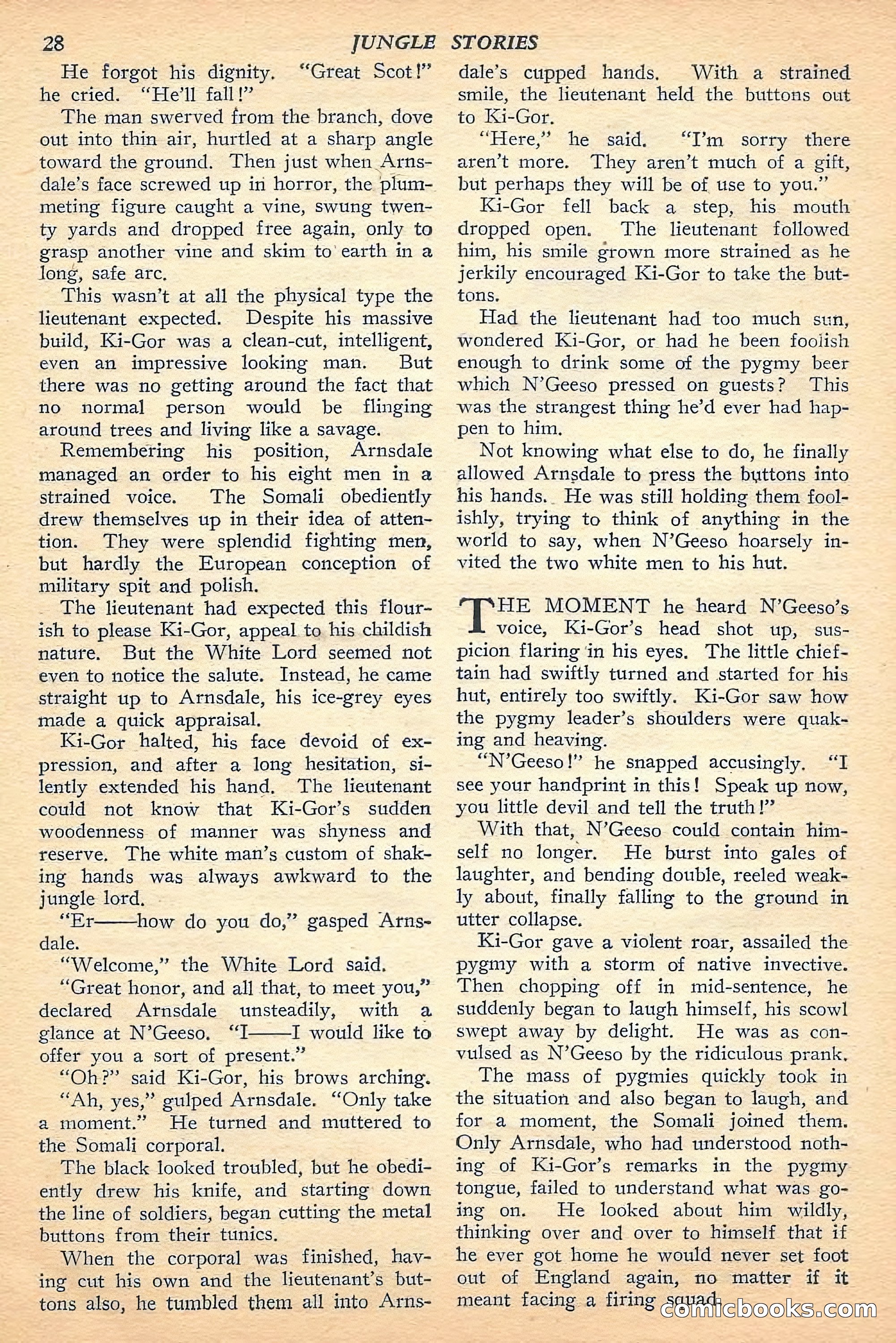 Jungle Stories, Fall 1948 — page 30 of 132