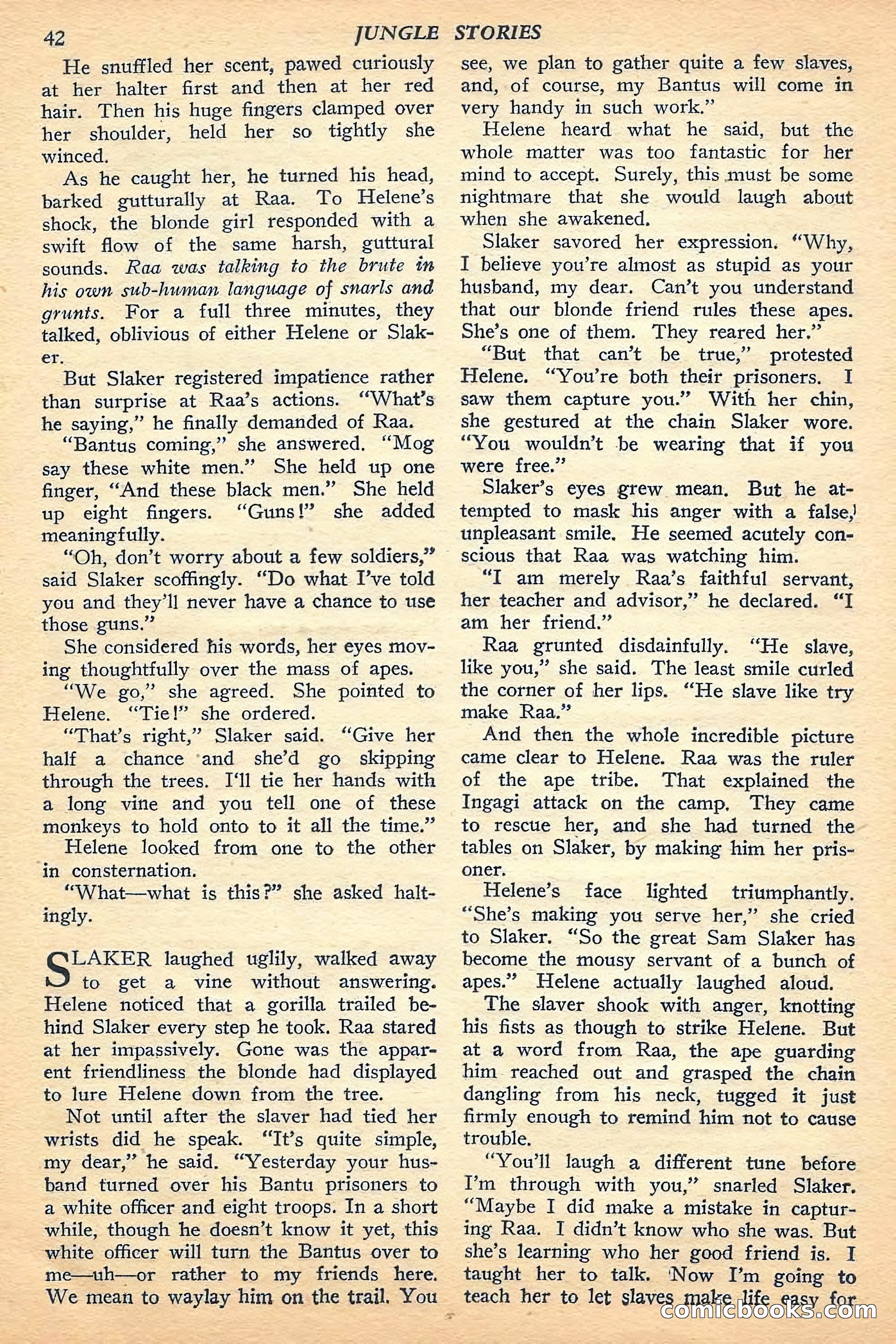 Jungle Stories, Fall 1948 — page 44 of 132