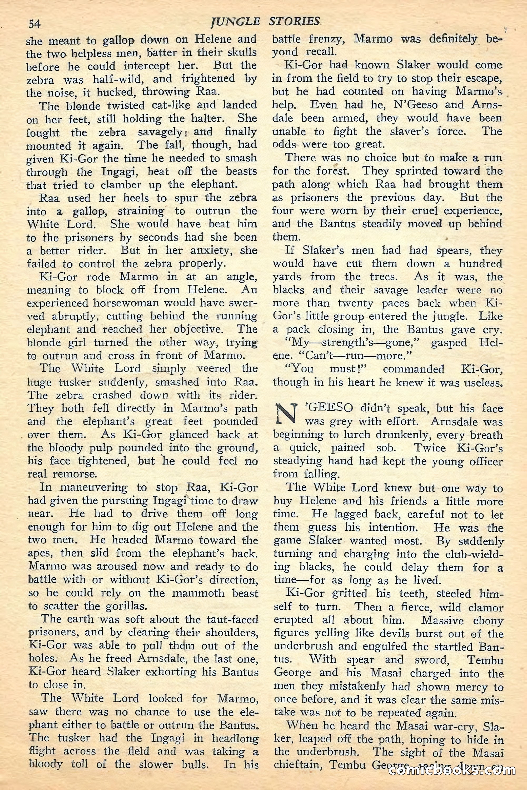 Jungle Stories, Fall 1948 — page 56 of 132