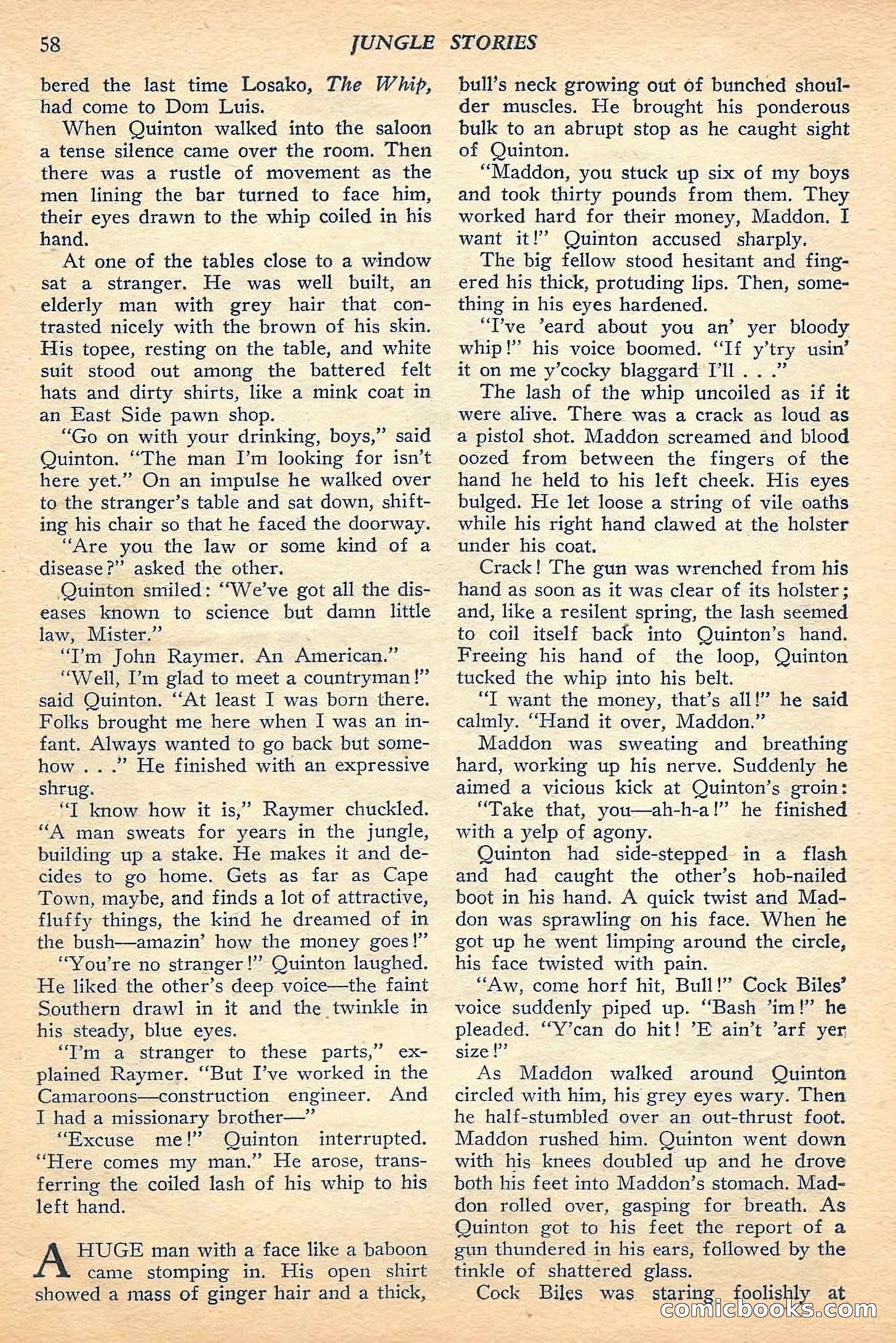 Jungle Stories, Fall 1948 — page 60 of 132
