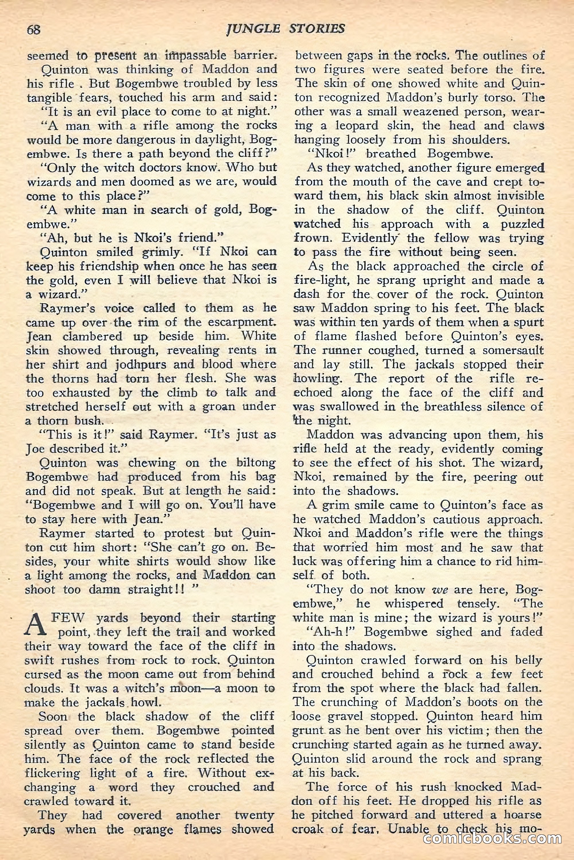 Jungle Stories, Fall 1948 — page 70 of 132