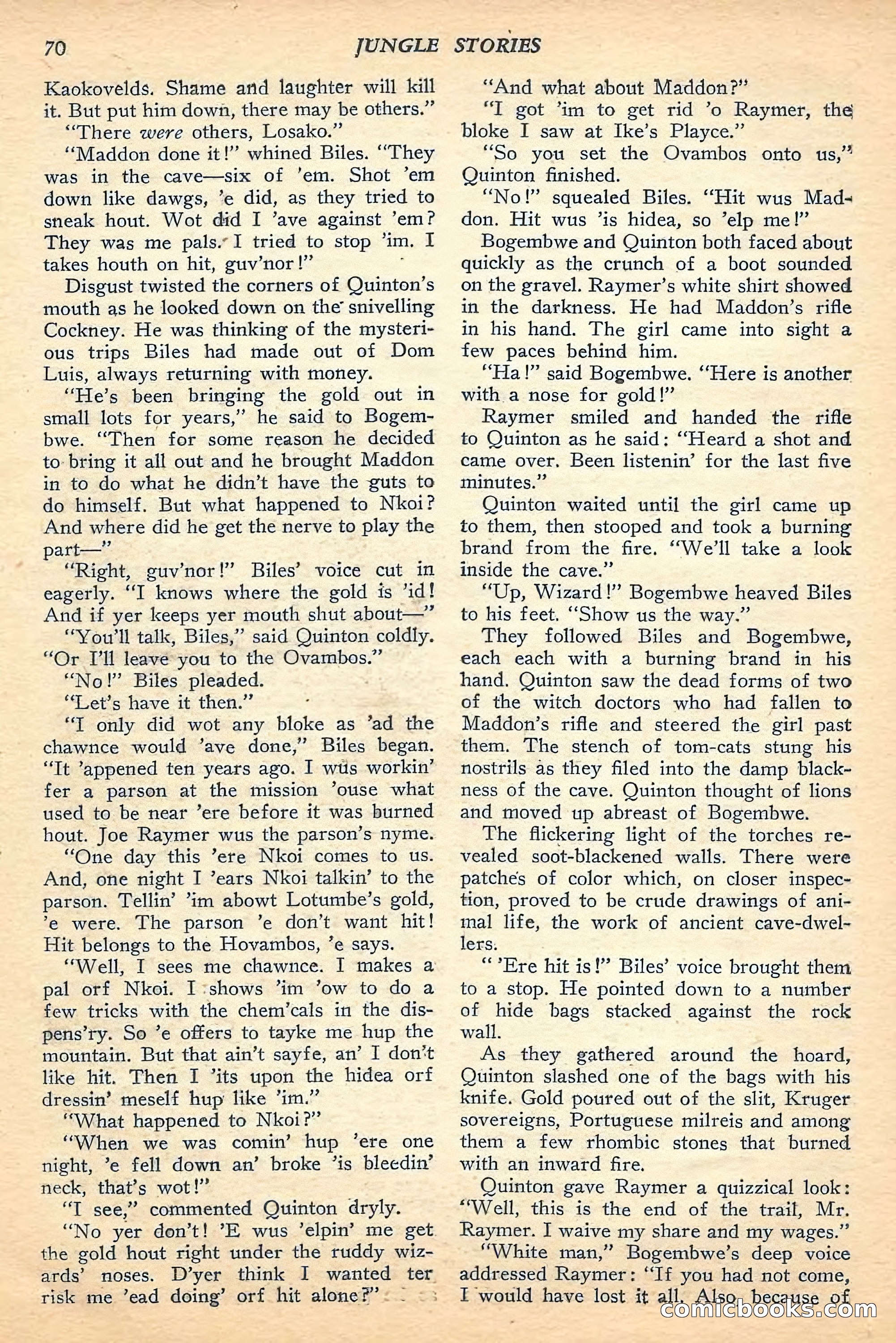 Jungle Stories, Fall 1948 — page 72 of 132
