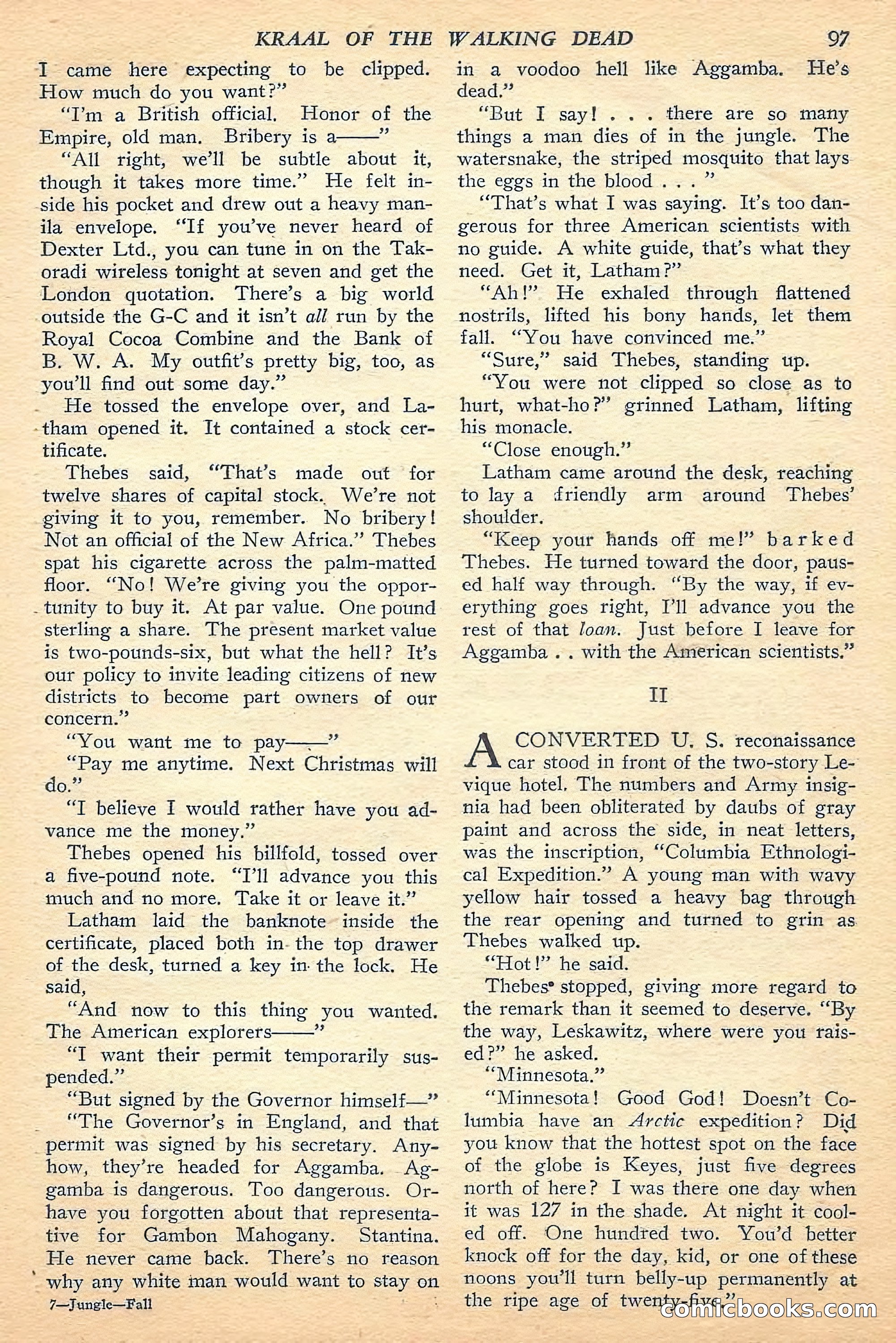 Jungle Stories, Fall 1948 — page 99 of 132