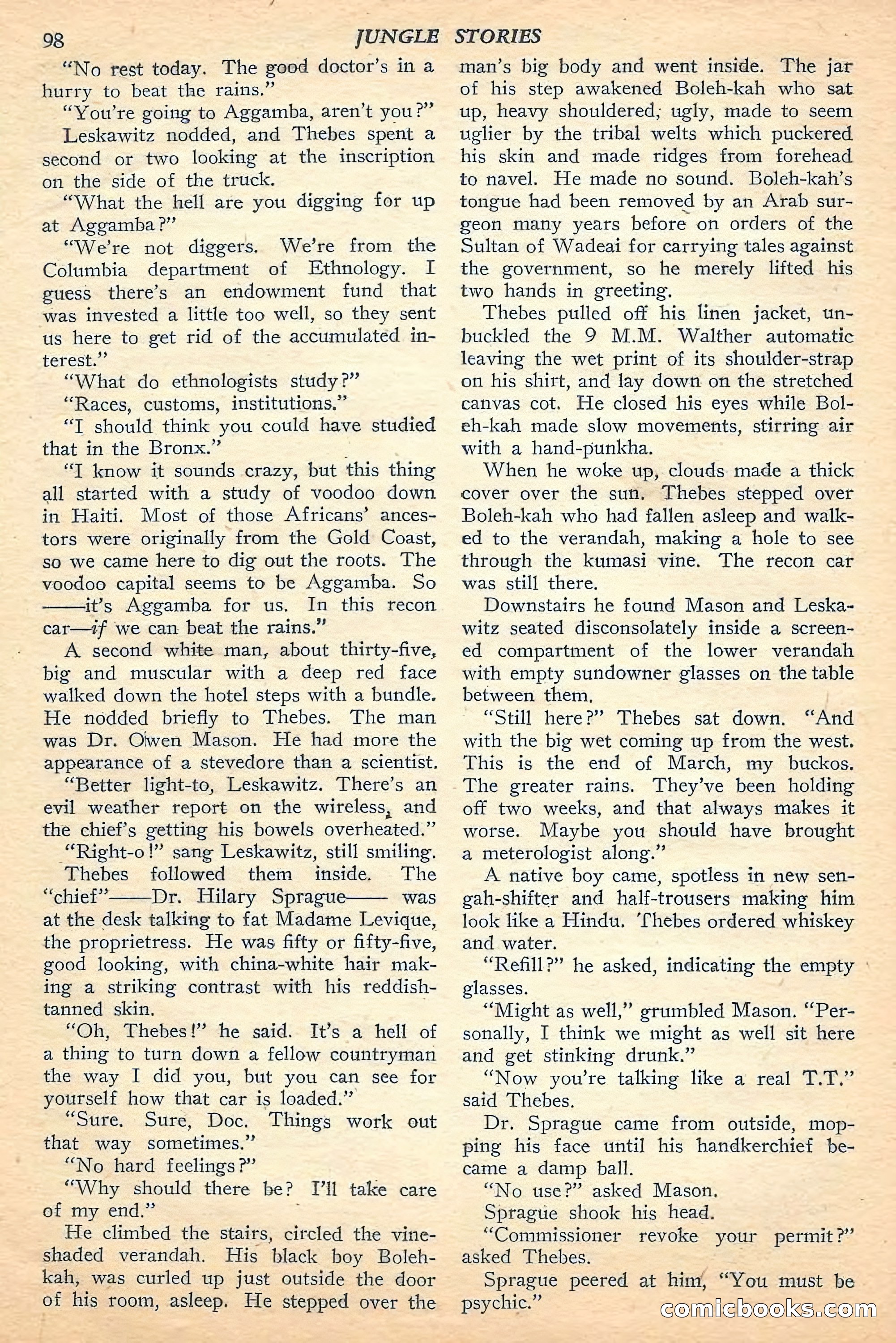 Jungle Stories, Fall 1948 — page 100 of 132
