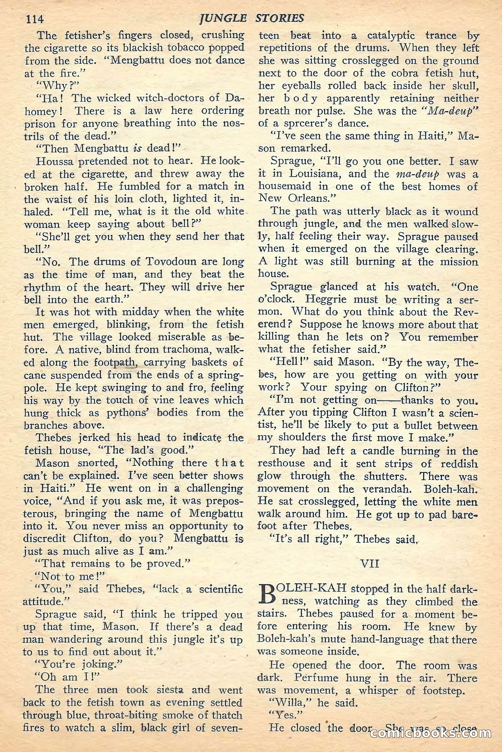 Jungle Stories, Fall 1948 — page 116 of 132