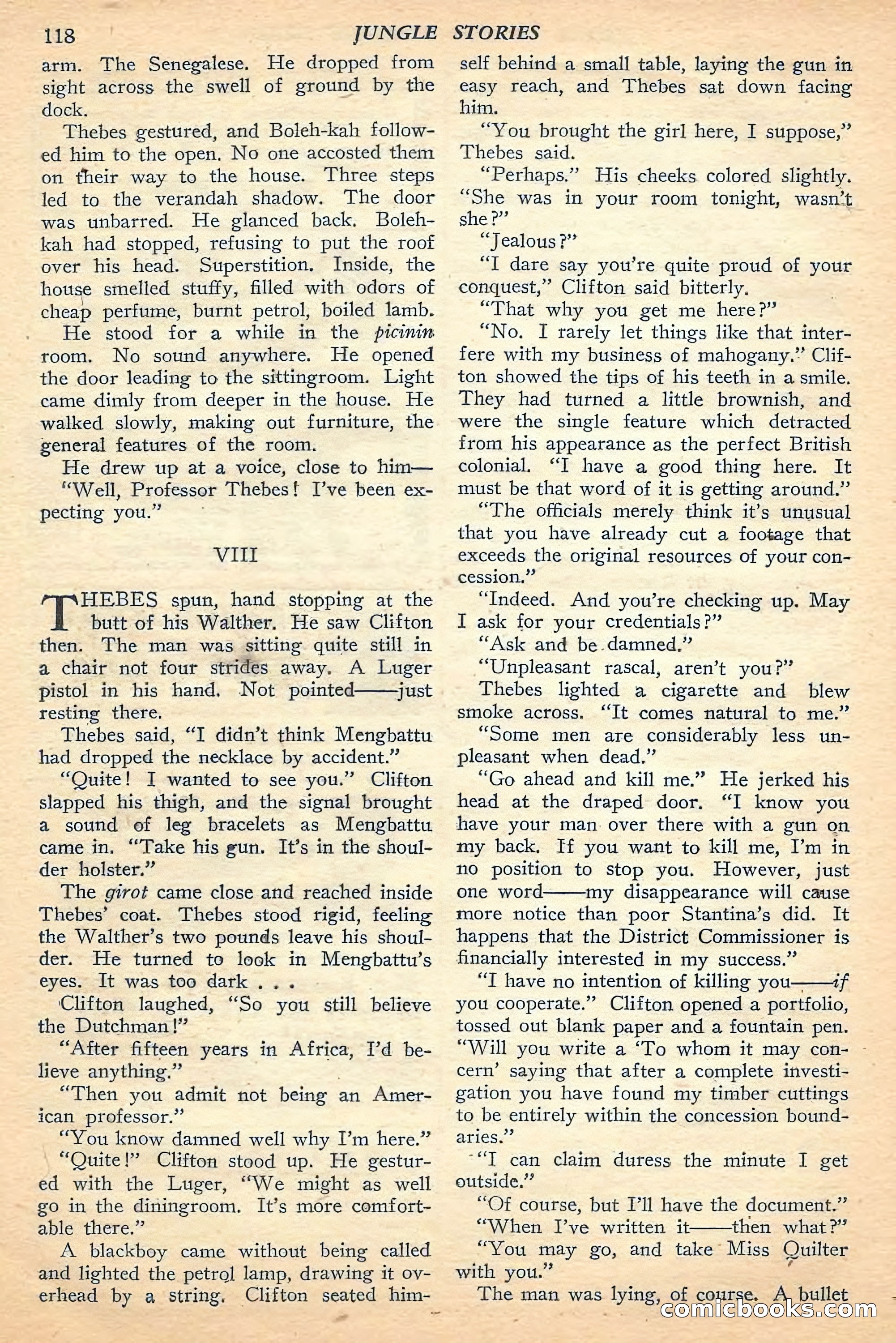 Jungle Stories, Fall 1948 — page 120 of 132