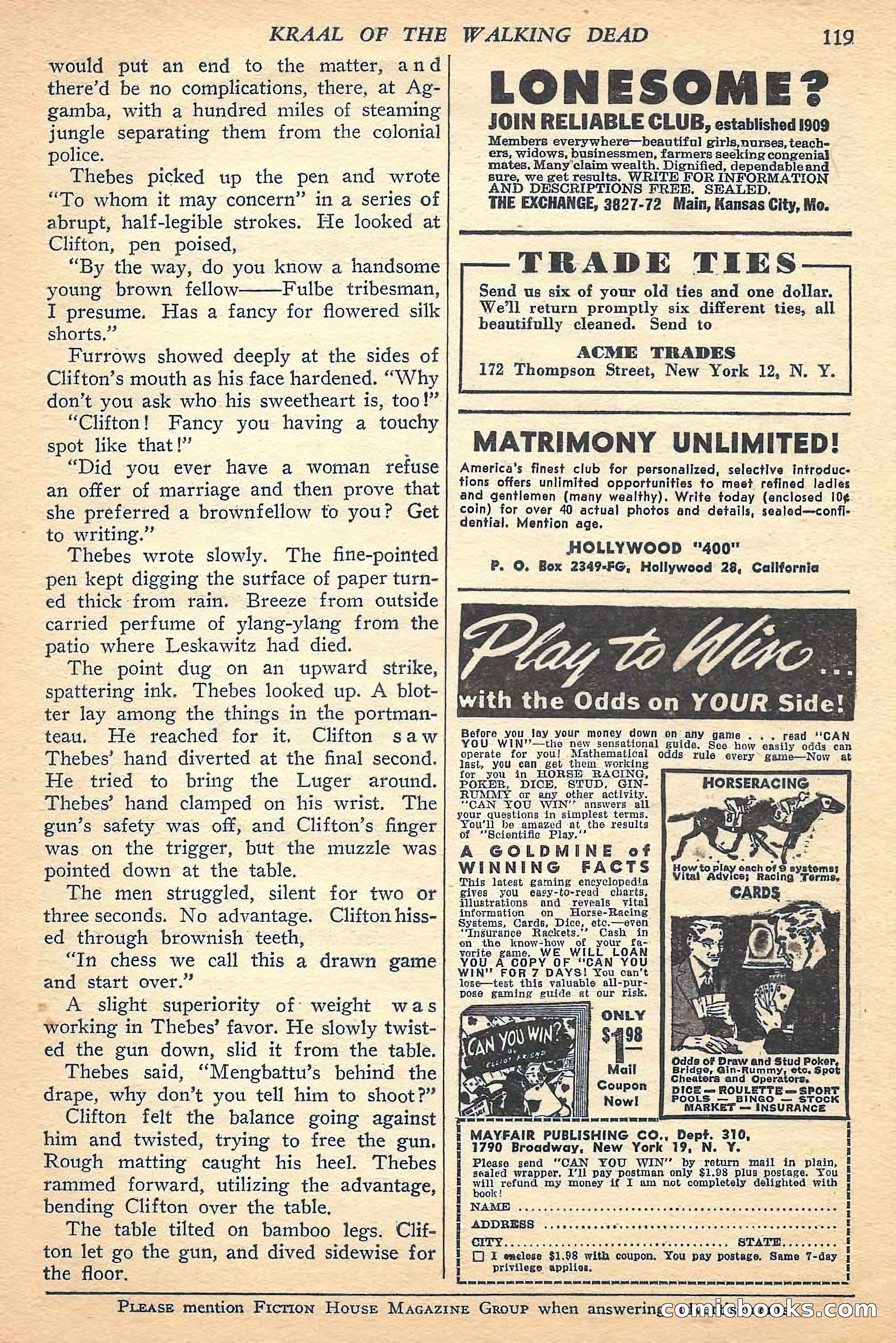 Jungle Stories, Fall 1948 — page 121 of 132