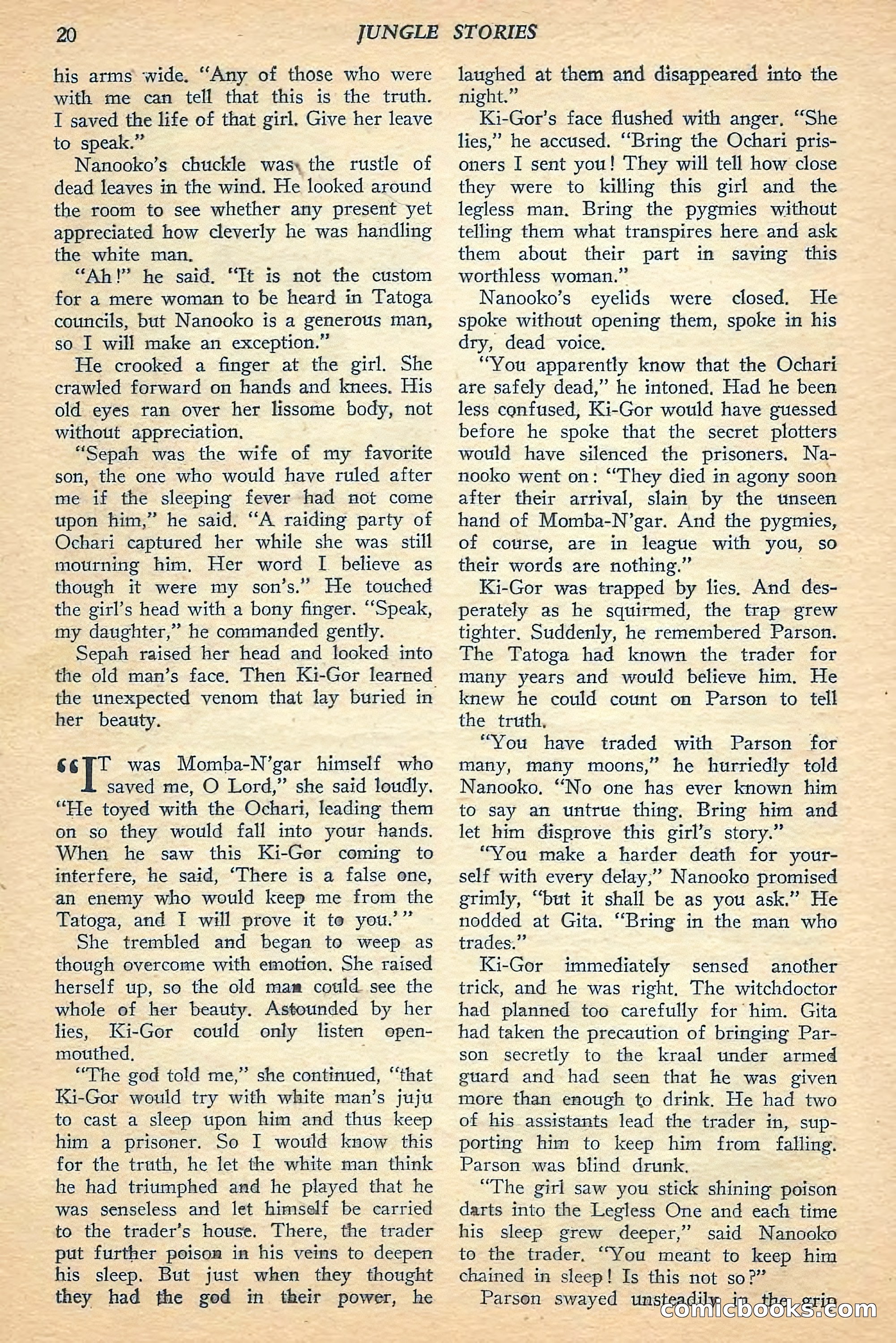Jungle Stories, Spring 1948 — page 22 of 132