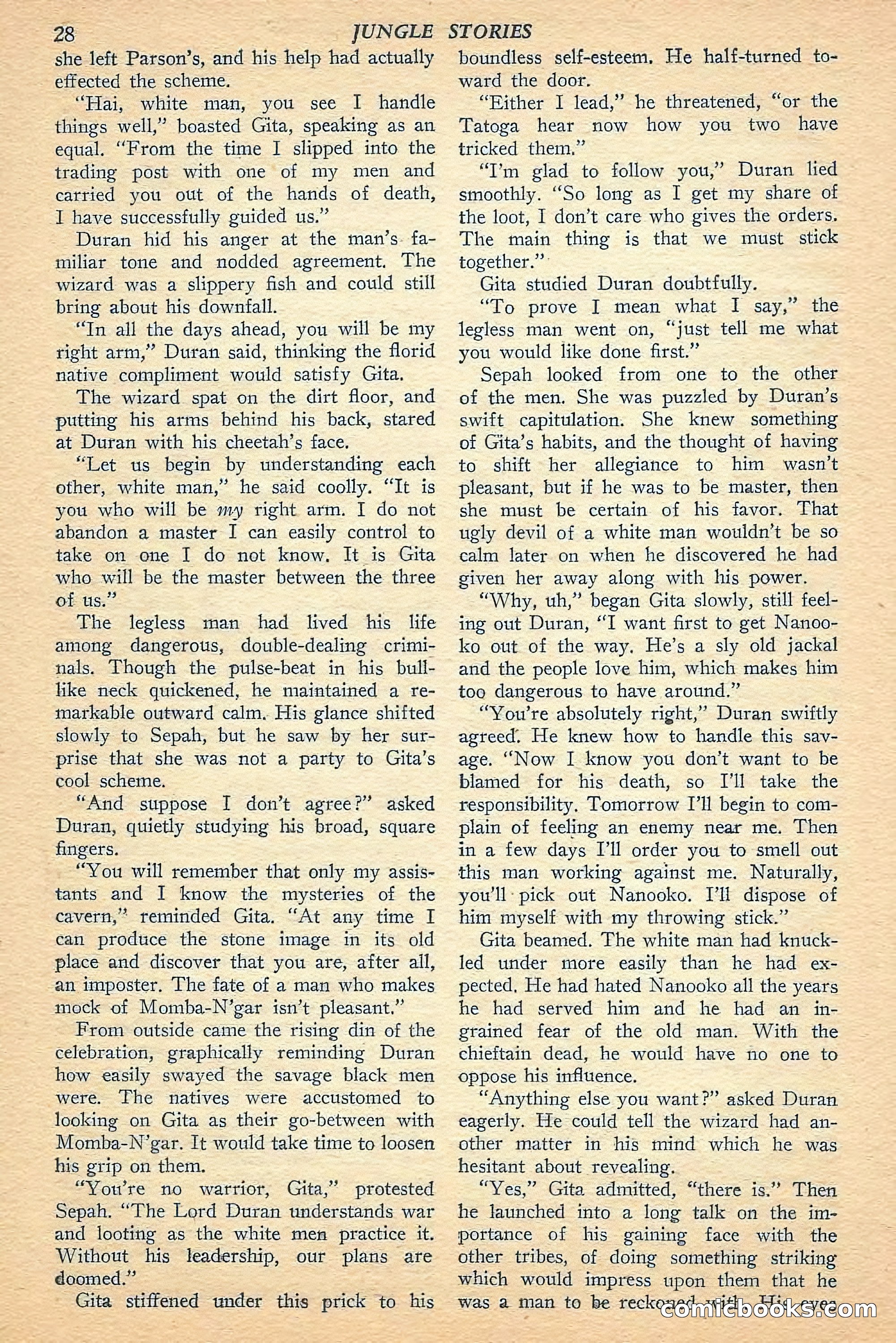 Jungle Stories, Spring 1948 — page 30 of 132