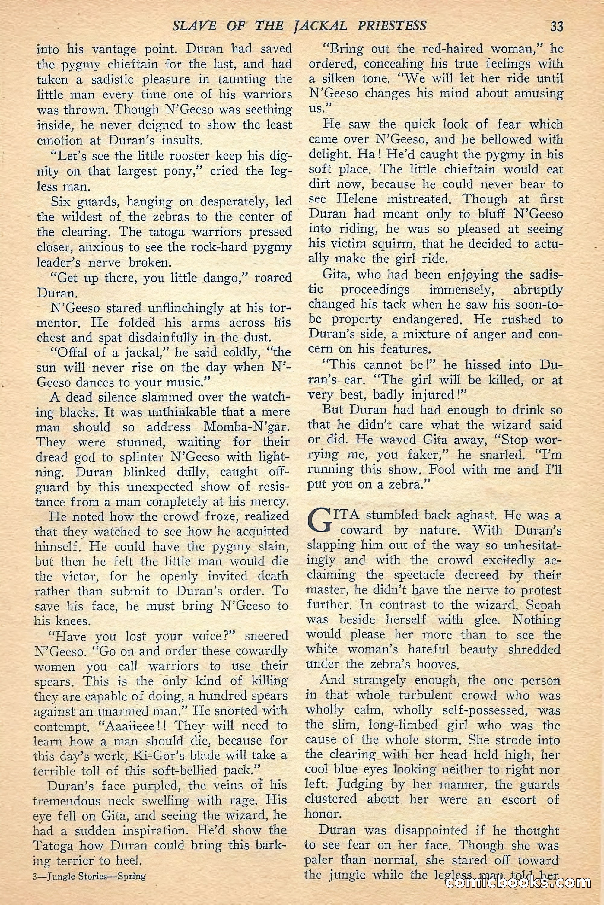 Jungle Stories, Spring 1948 — page 35 of 132