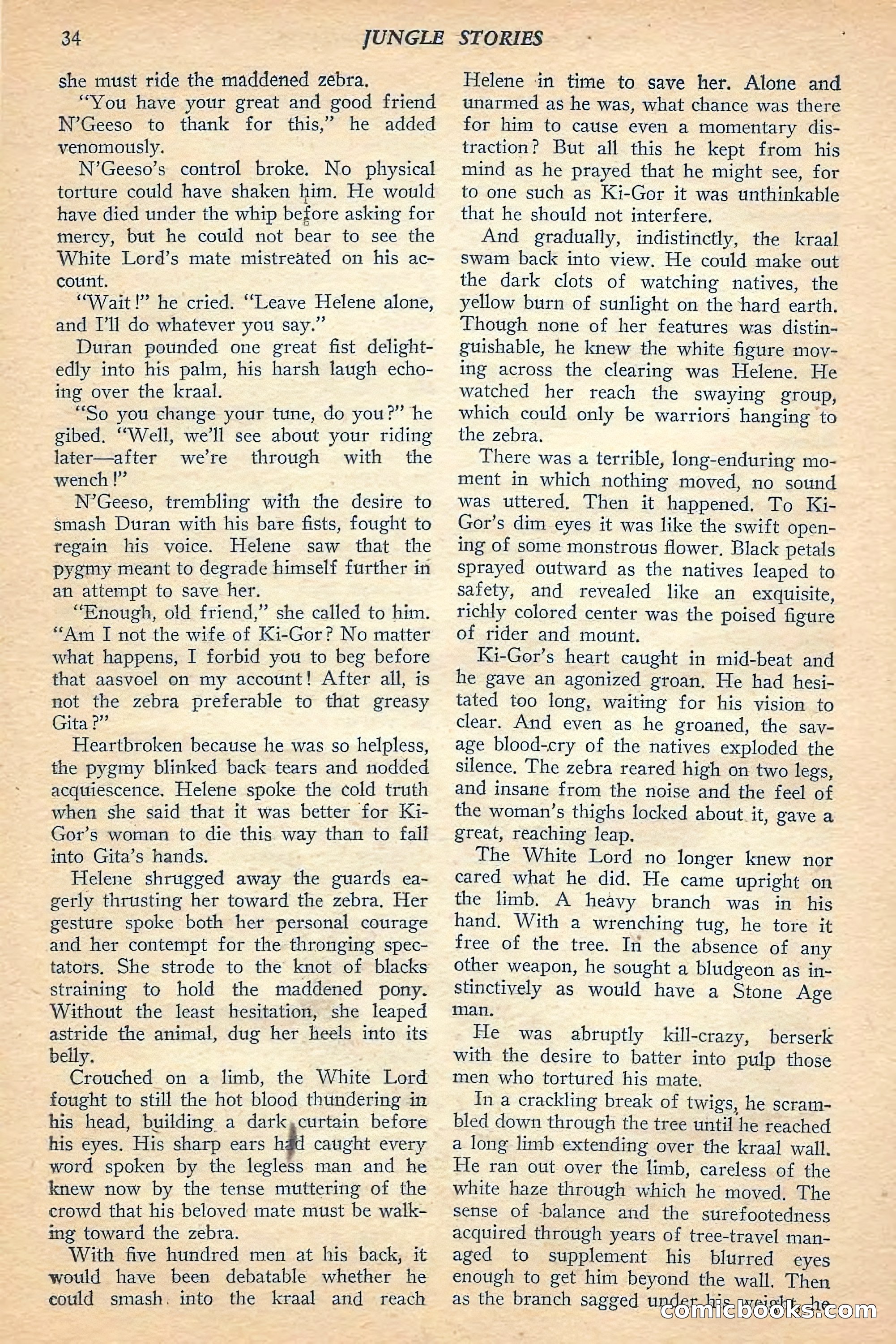 Jungle Stories, Spring 1948 — page 36 of 132