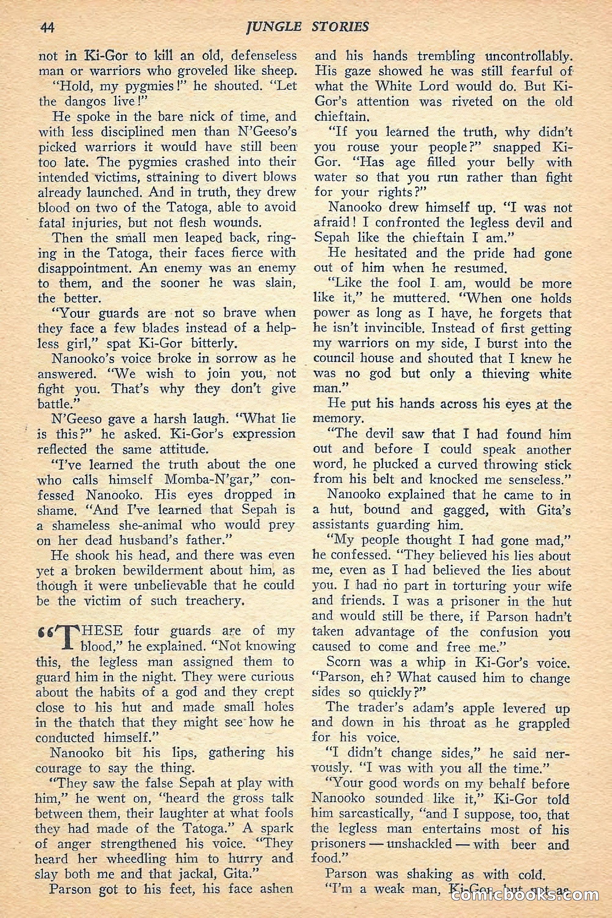 Jungle Stories, Spring 1948 — page 46 of 132