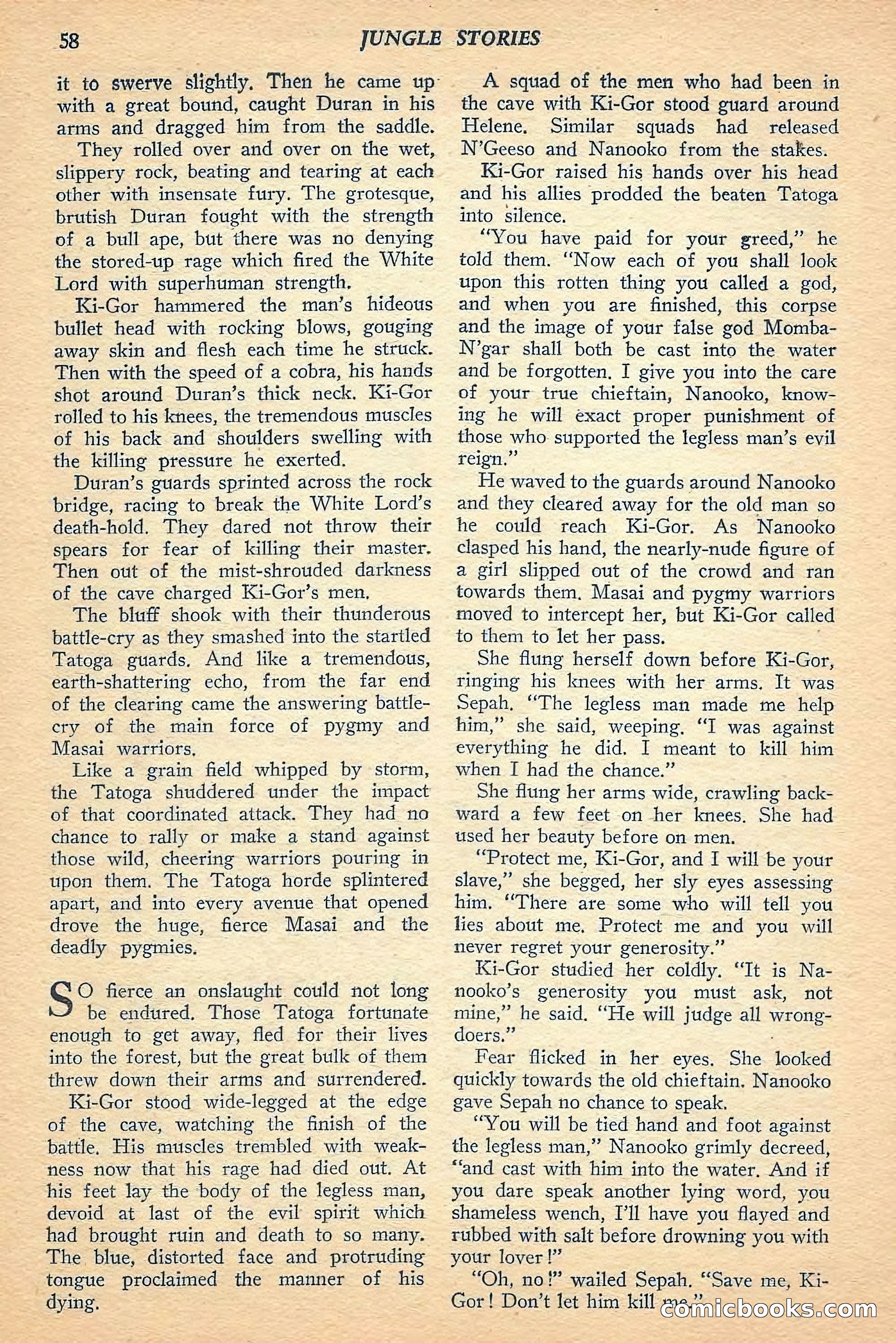 Jungle Stories, Spring 1948 — page 60 of 132