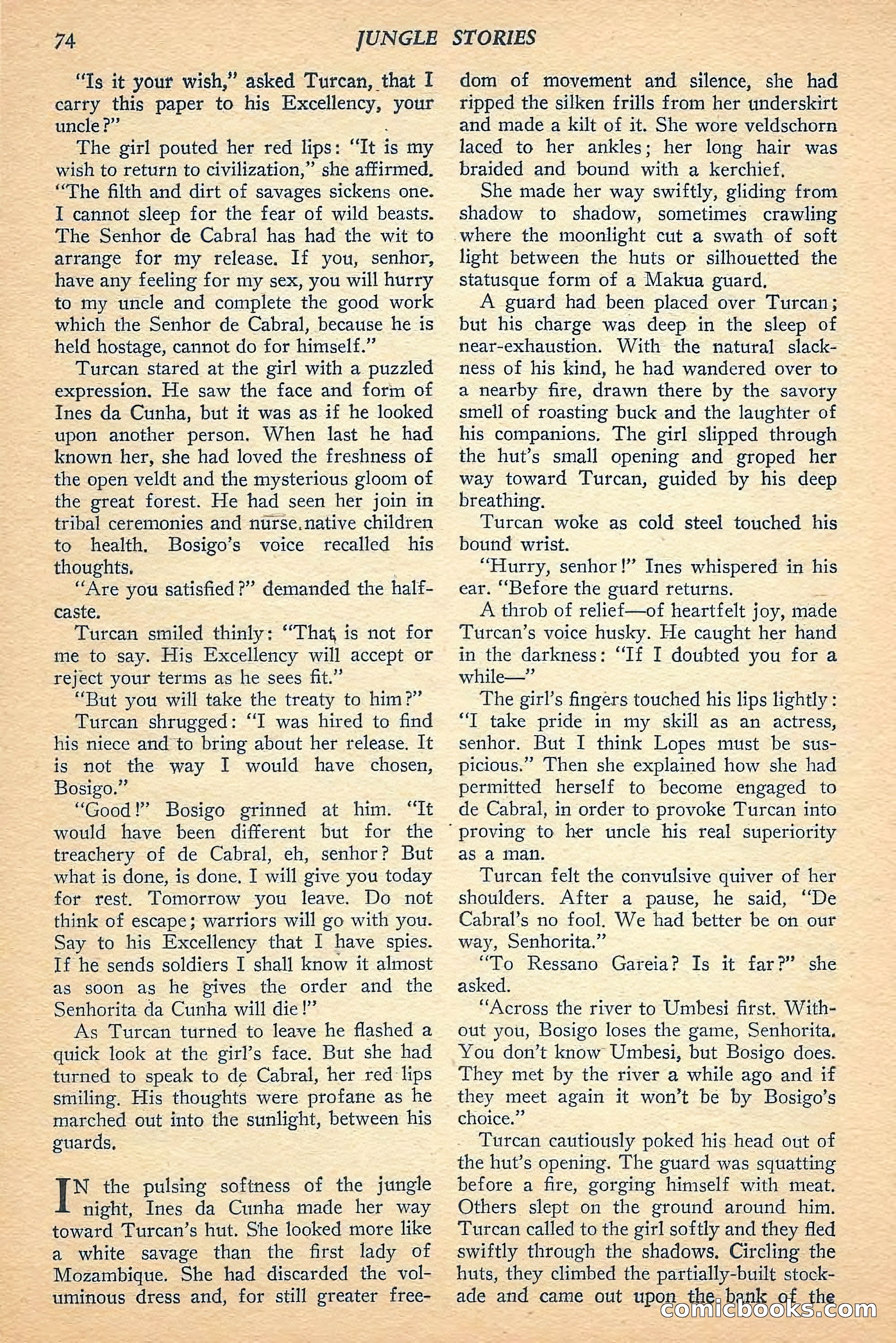 Jungle Stories, Spring 1948 — page 76 of 132