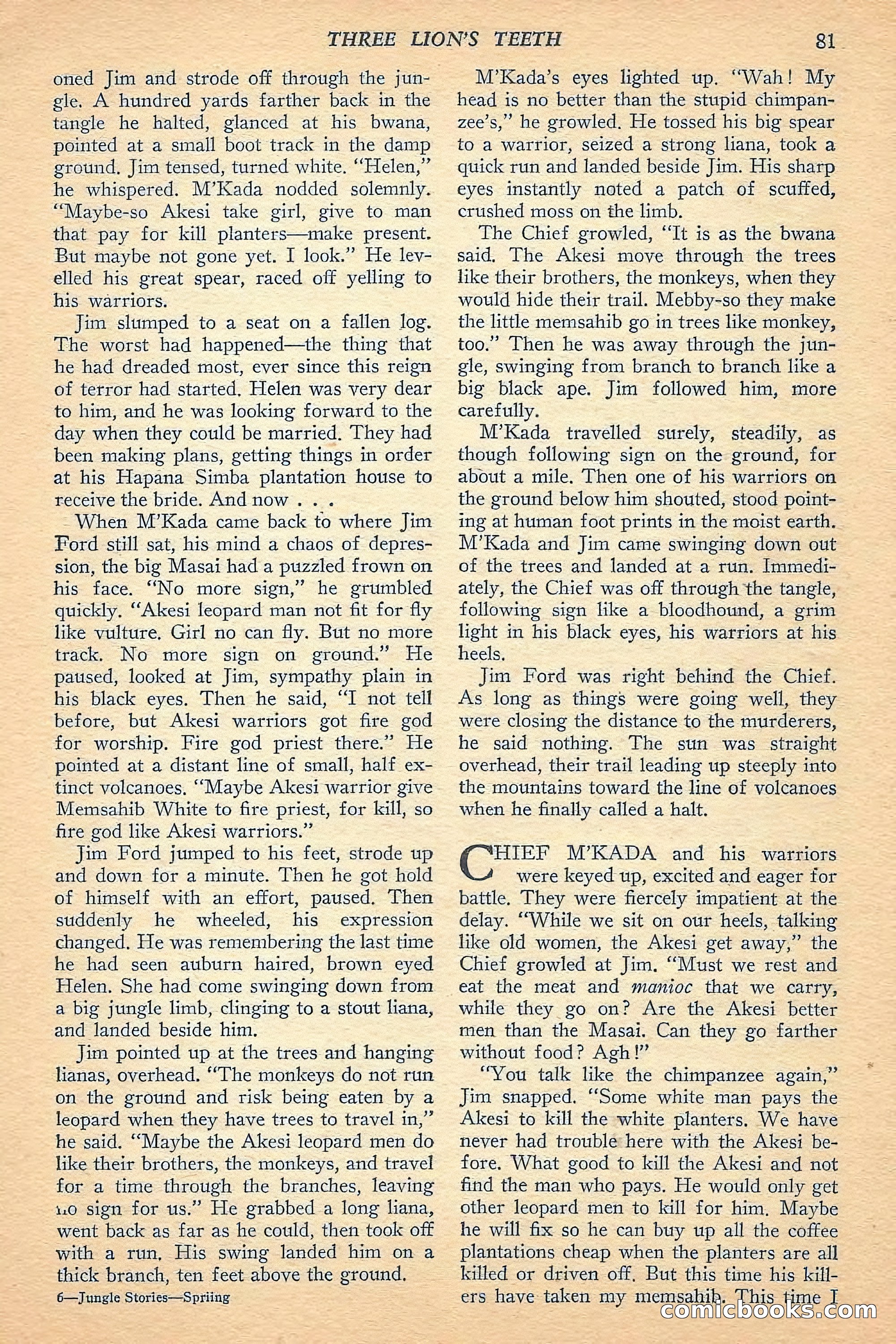 Jungle Stories, Spring 1948 — page 83 of 132