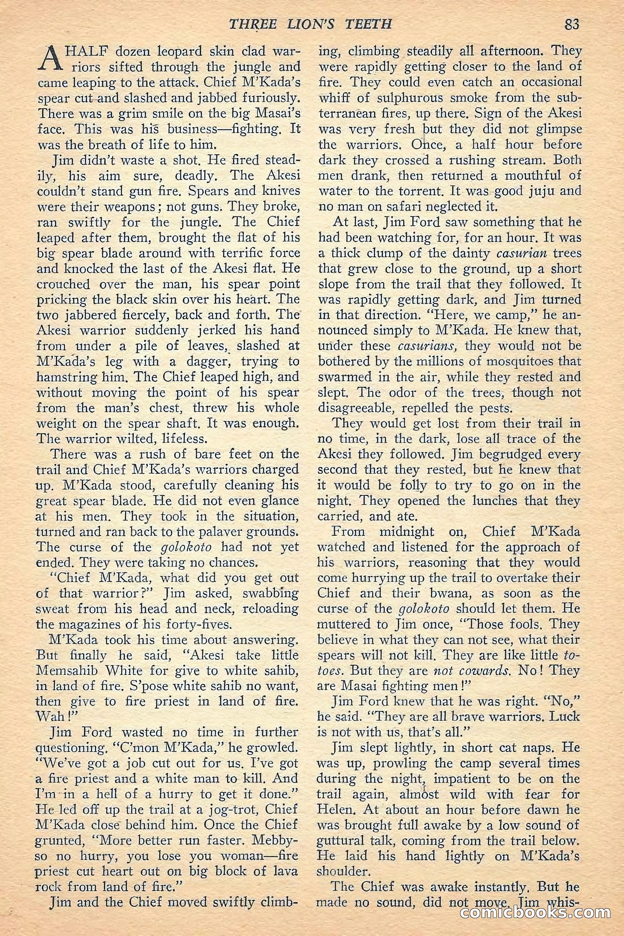 Jungle Stories, Spring 1948 — page 85 of 132