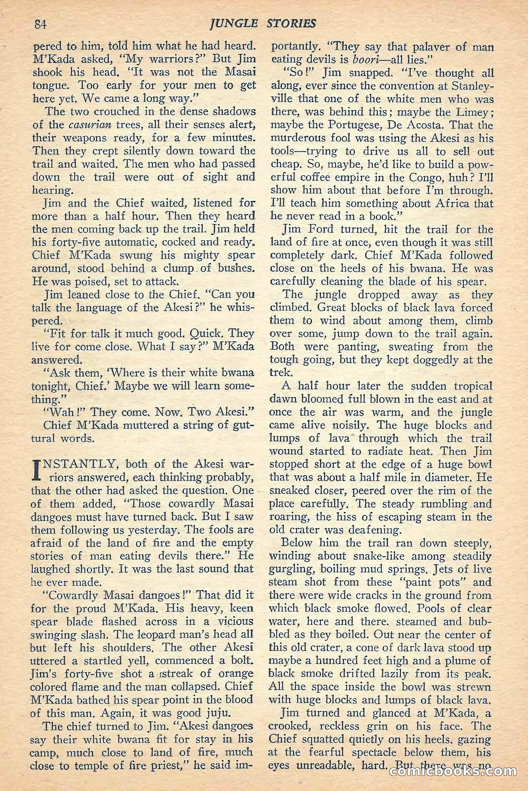 Jungle Stories, Spring 1948 — page 86 of 132