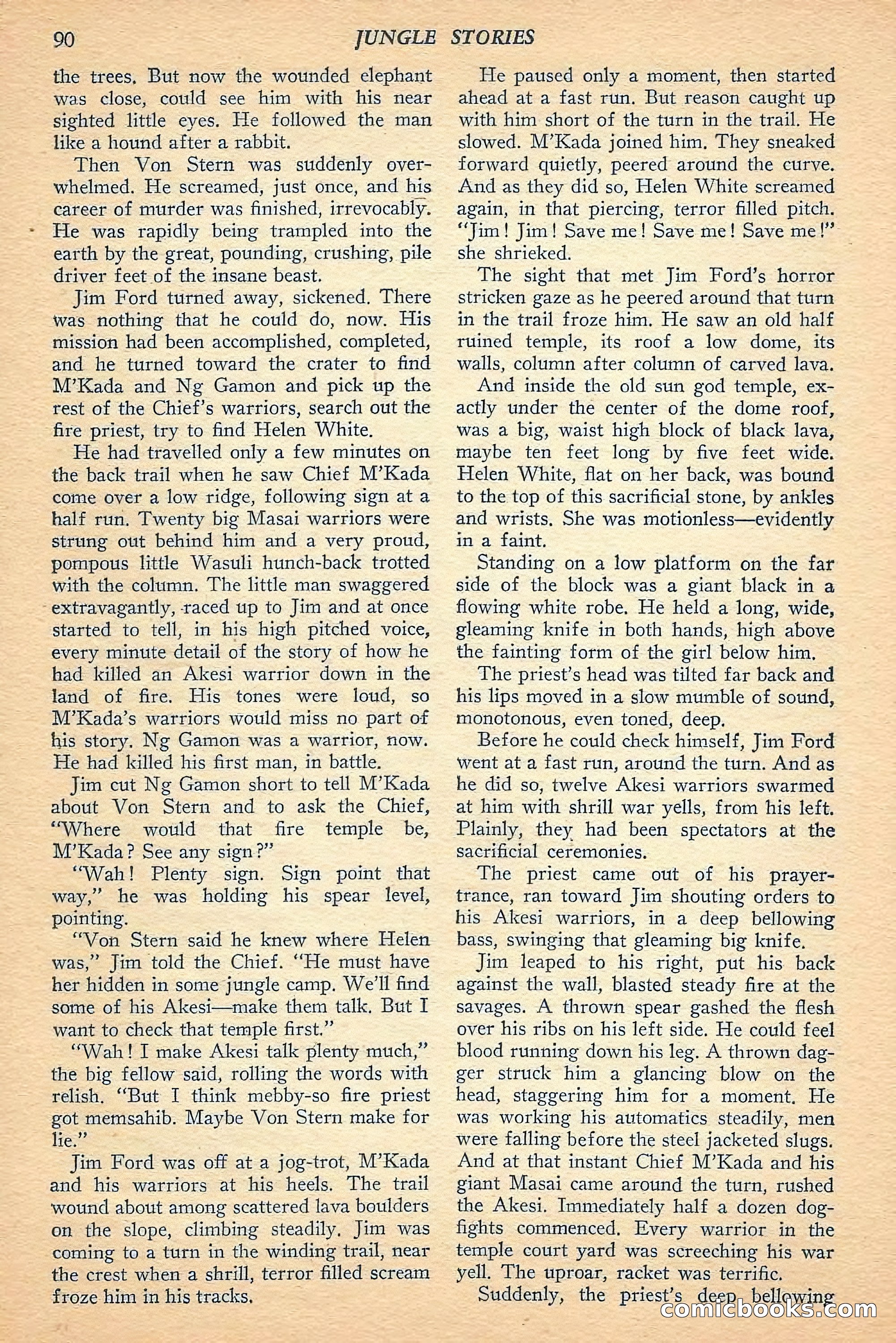 Jungle Stories, Spring 1948 — page 92 of 132