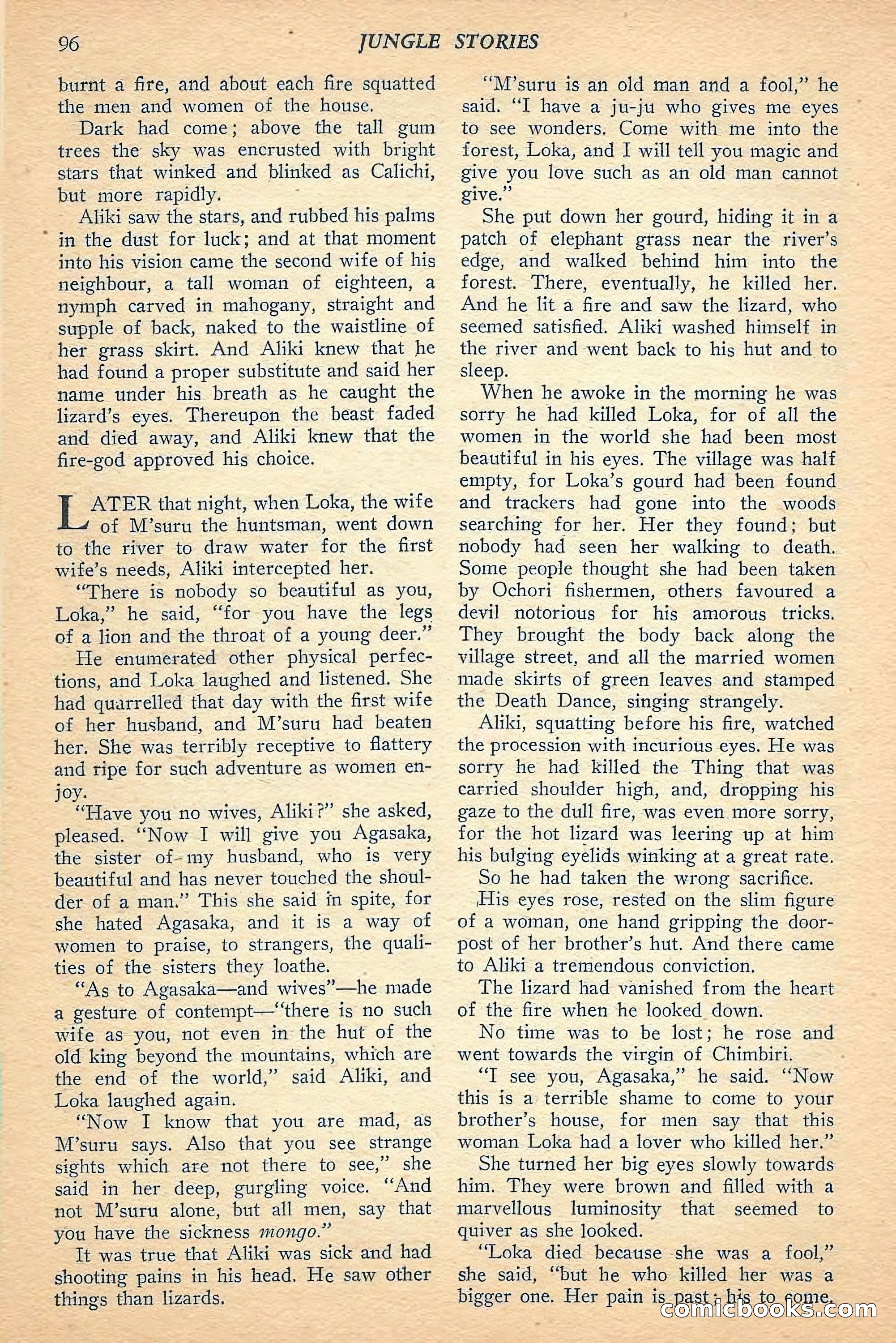 Jungle Stories, Spring 1948 — page 98 of 132