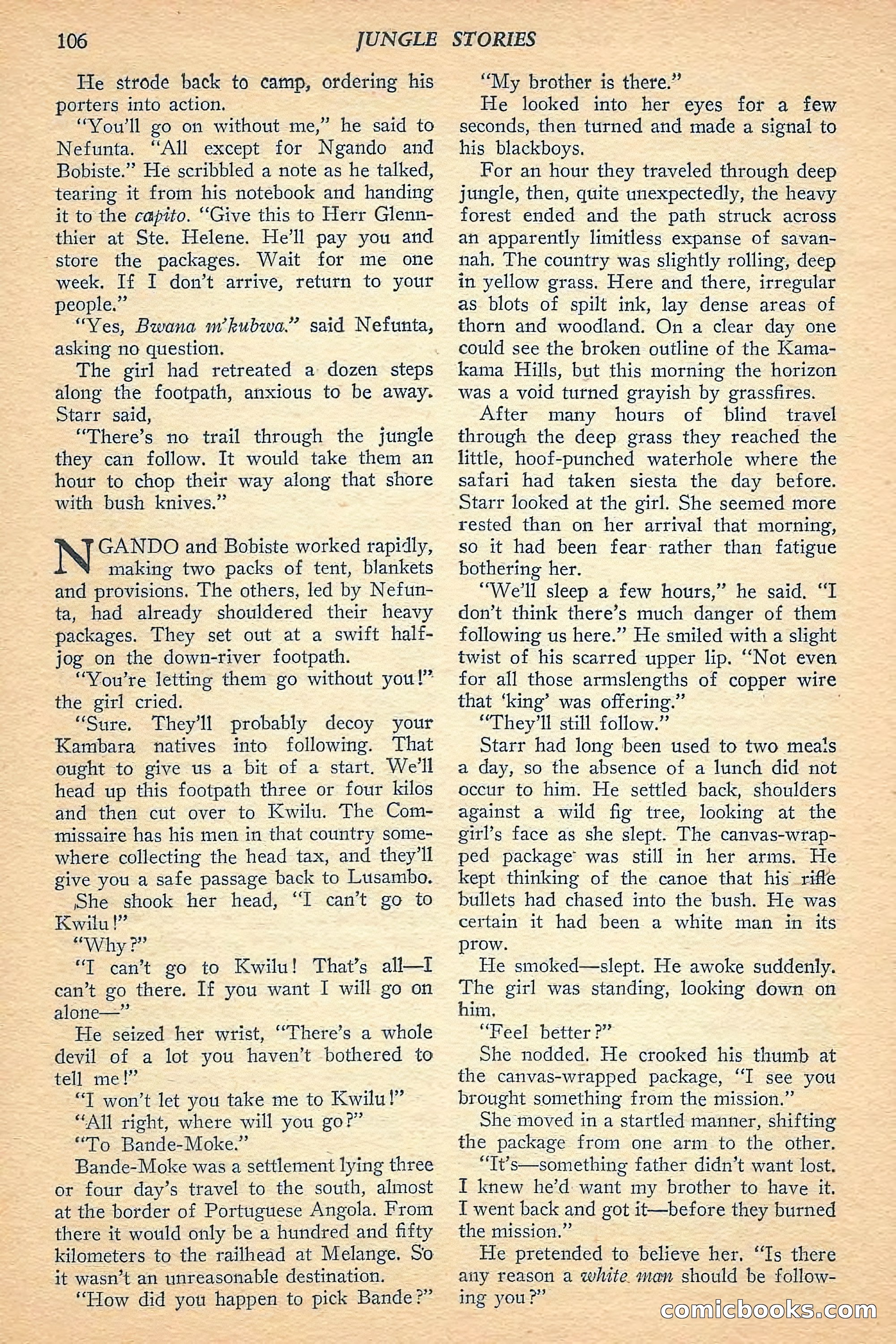 Jungle Stories, Spring 1948 — page 108 of 132
