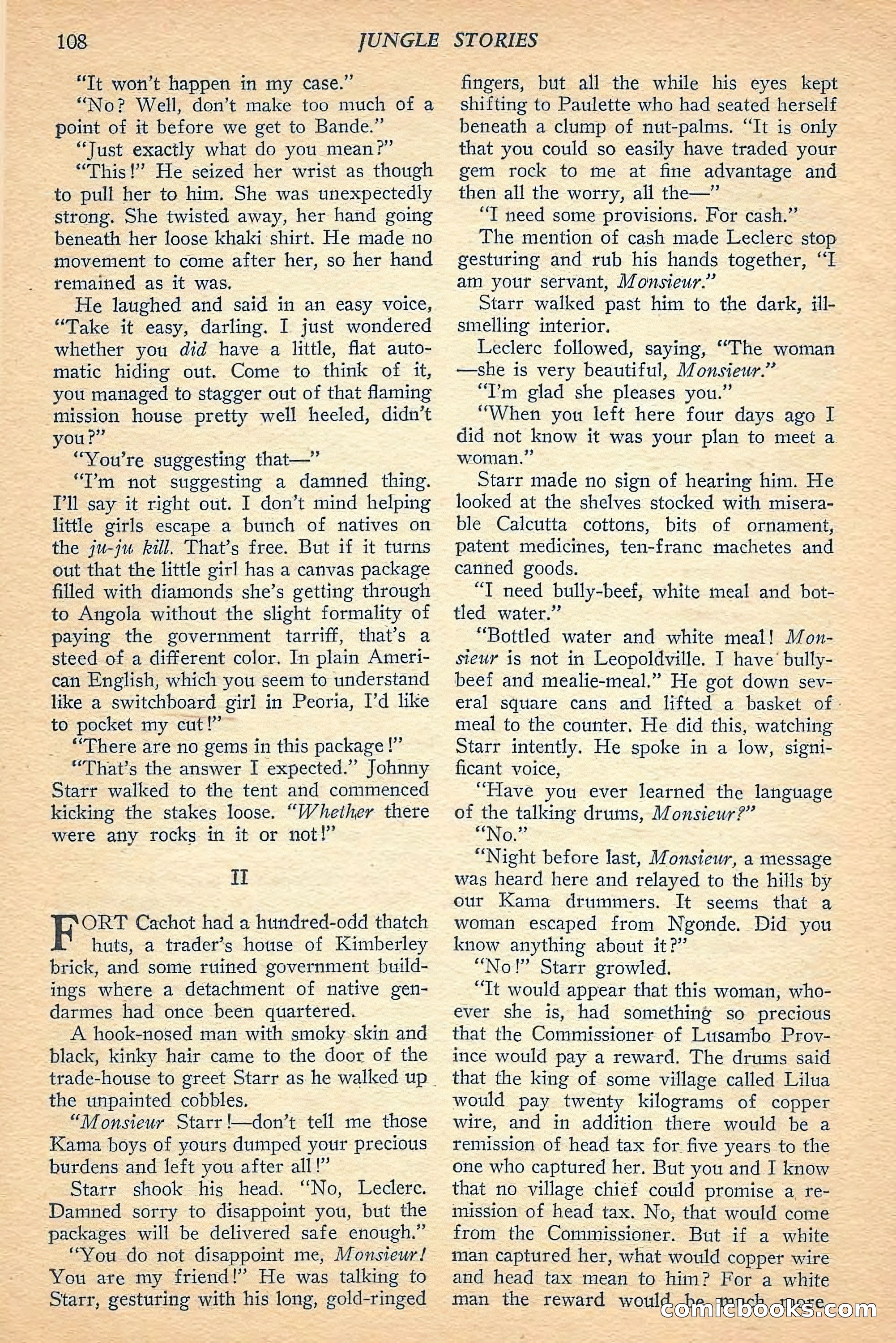 Jungle Stories, Spring 1948 — page 110 of 132