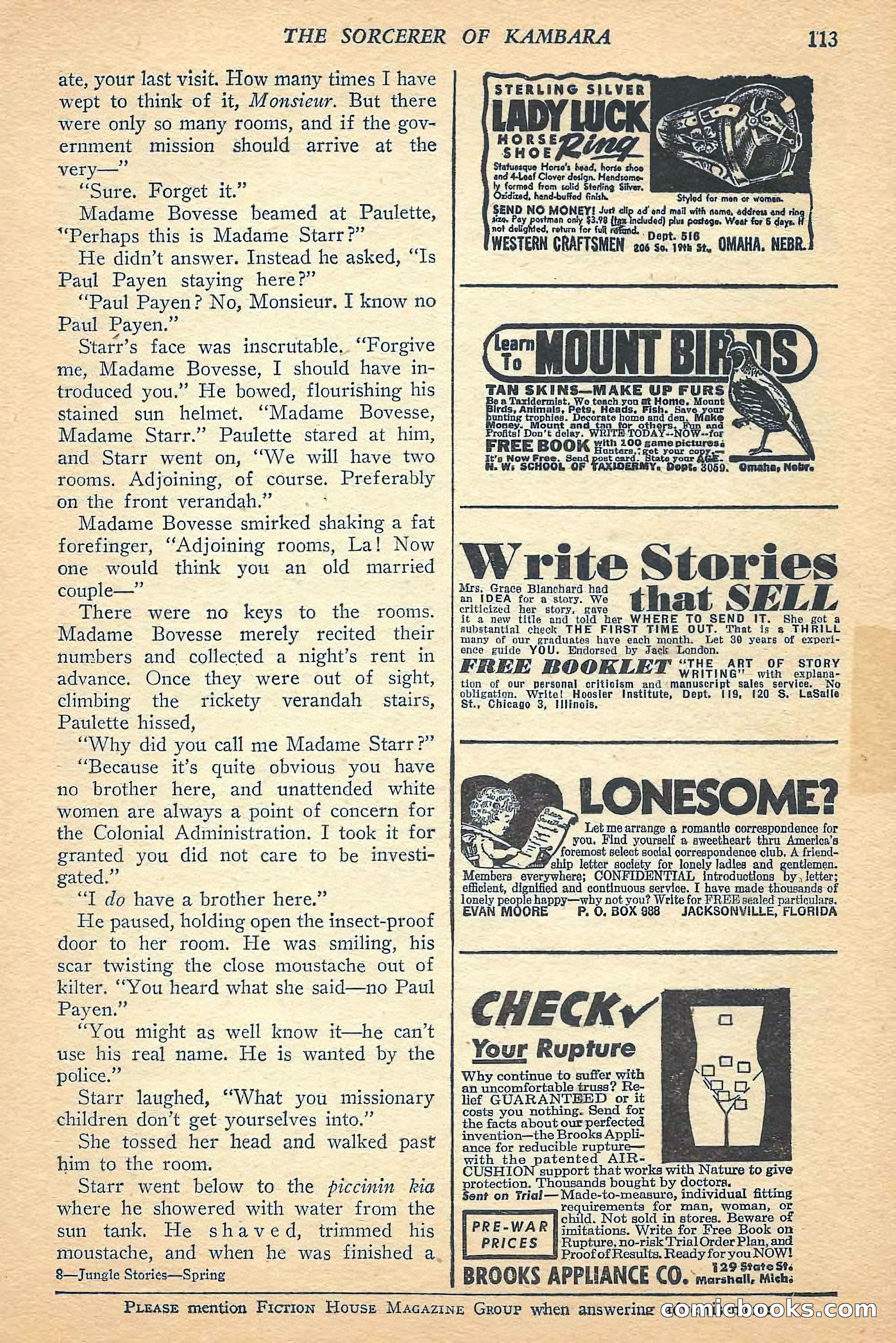 Jungle Stories, Spring 1948 — page 115 of 132