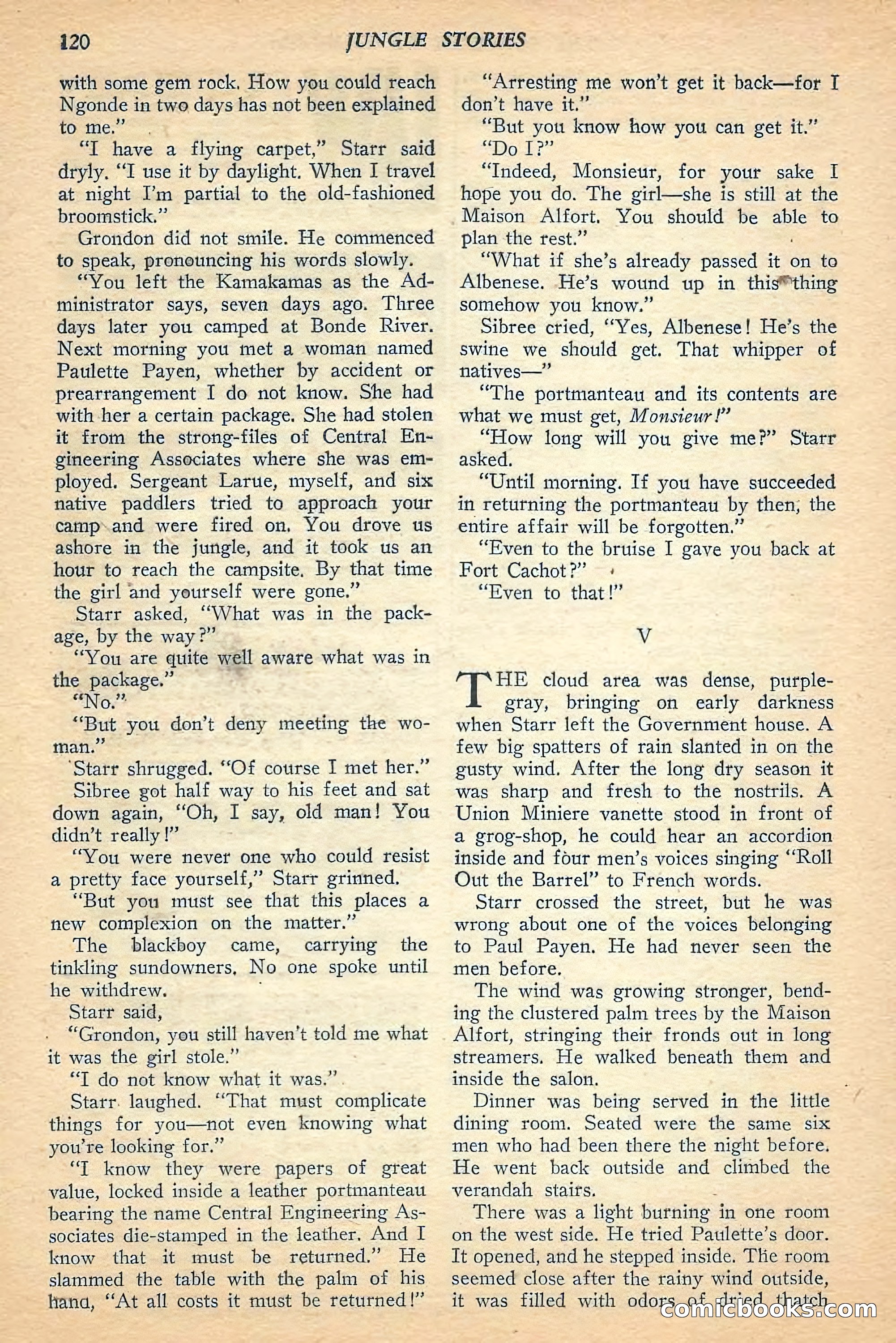 Jungle Stories, Spring 1948 — page 122 of 132
