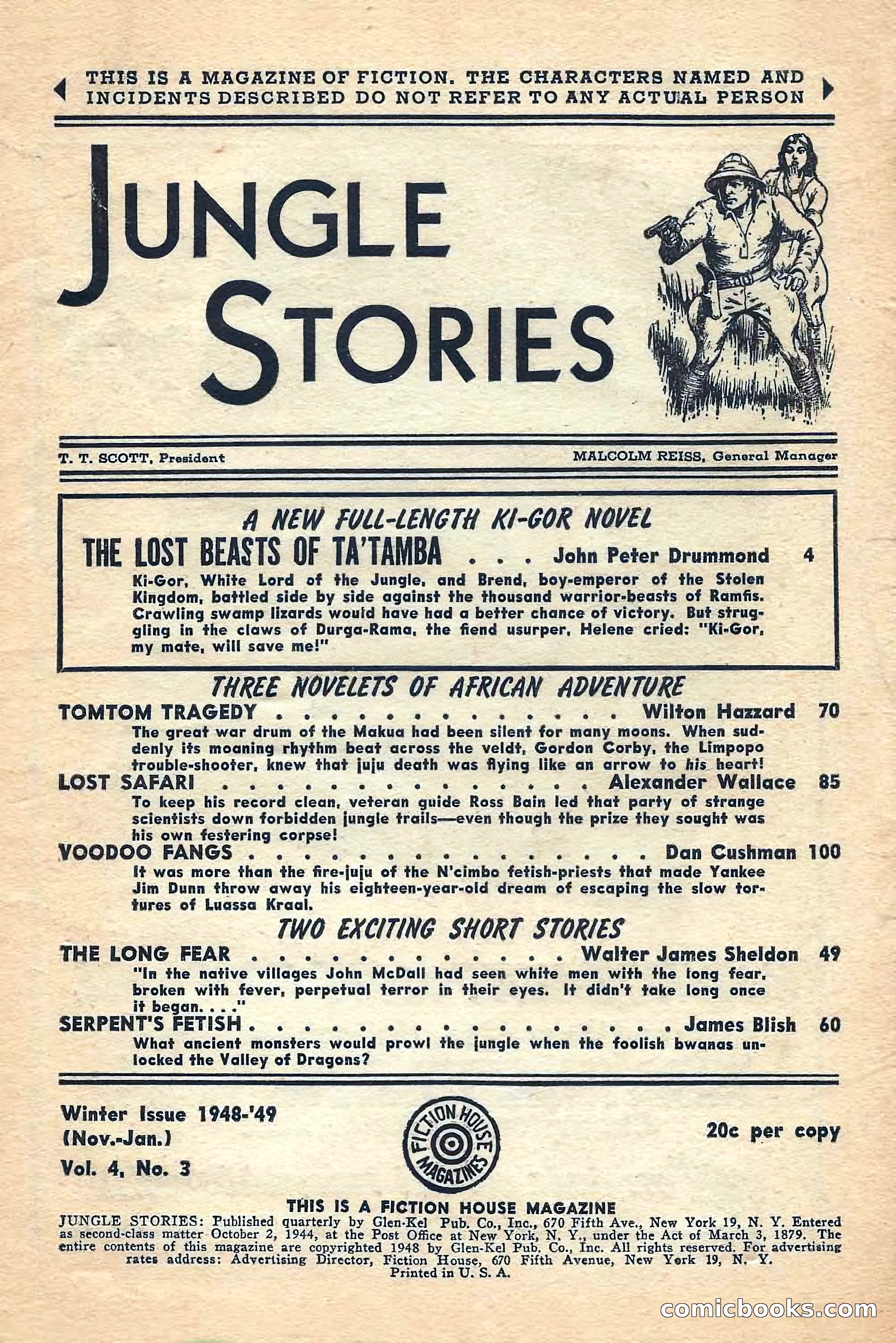 Jungle Stories, Winter Issue — page 3 of 132