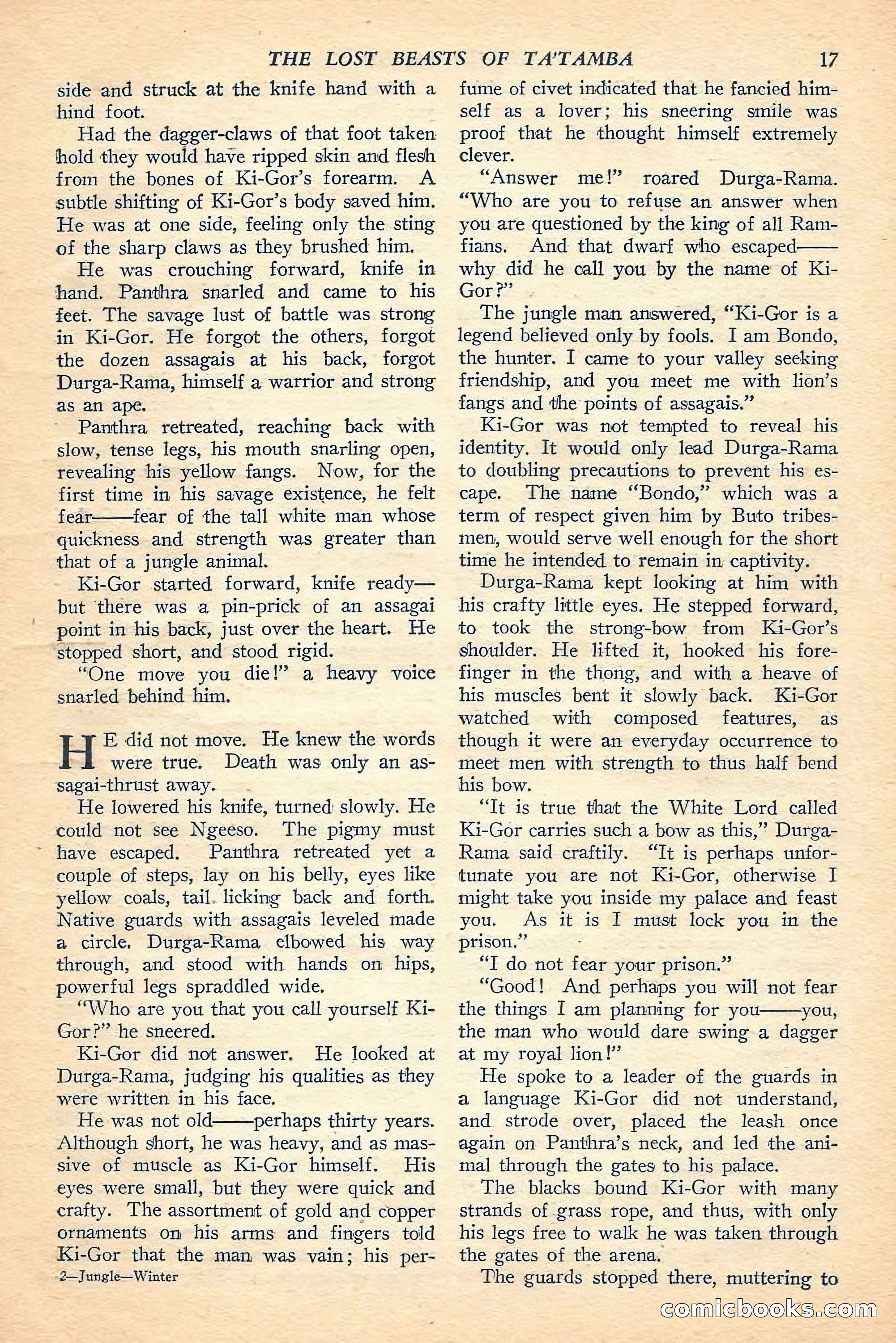 Jungle Stories, Winter Issue — page 19 of 132