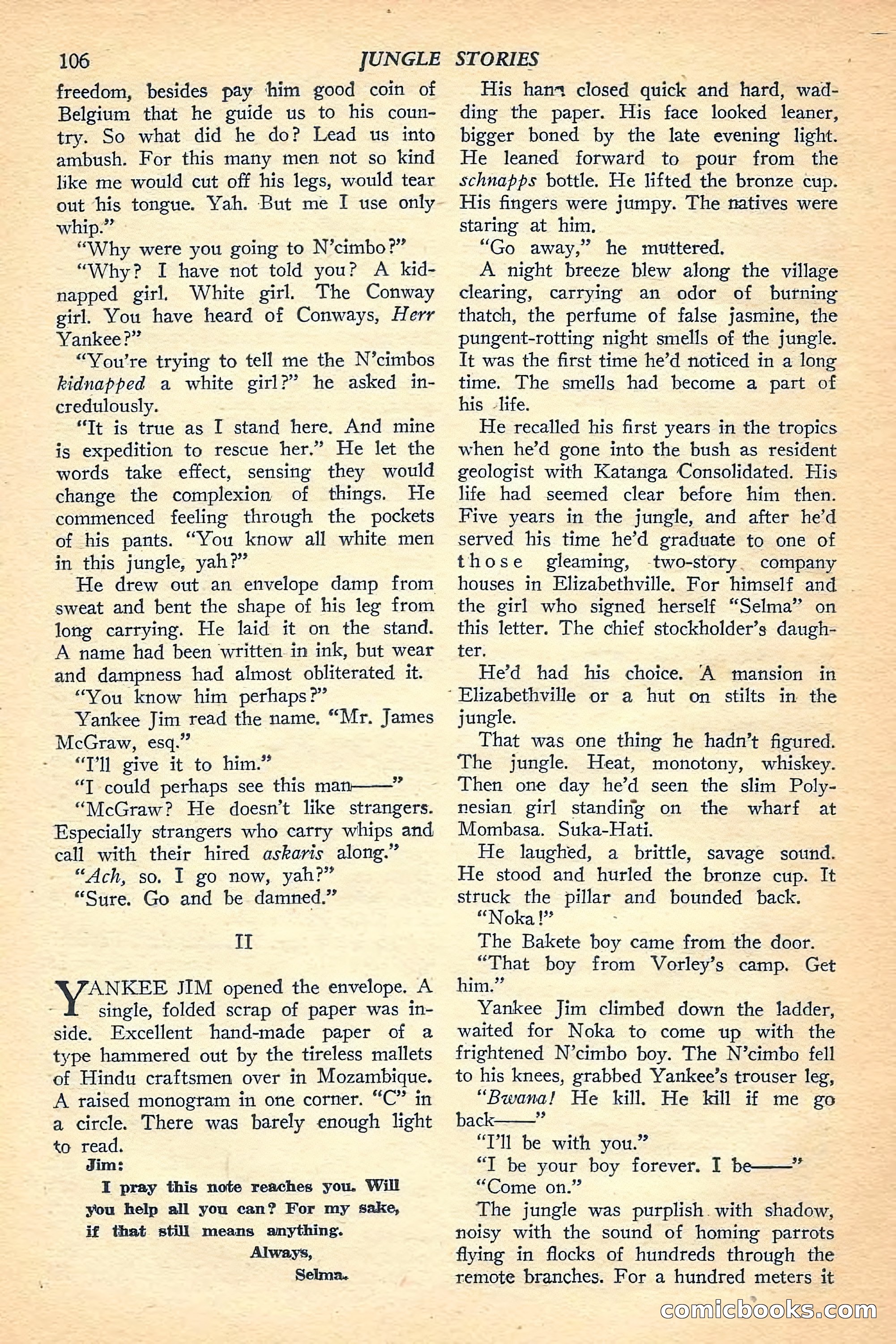 Jungle Stories, Winter Issue — page 108 of 132