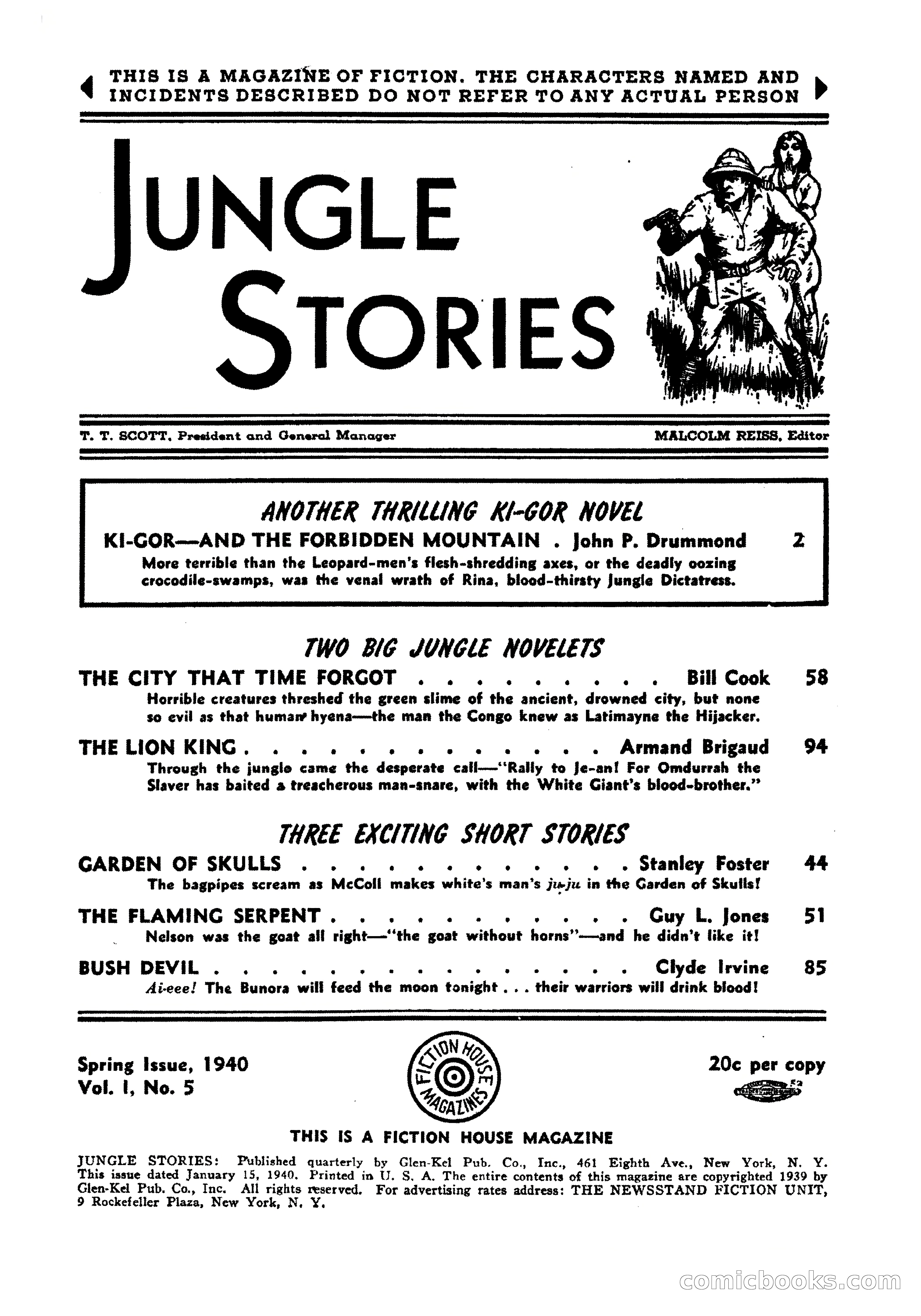 Jungle Stories, Vol. 1, No. 5 — page 3 of 132