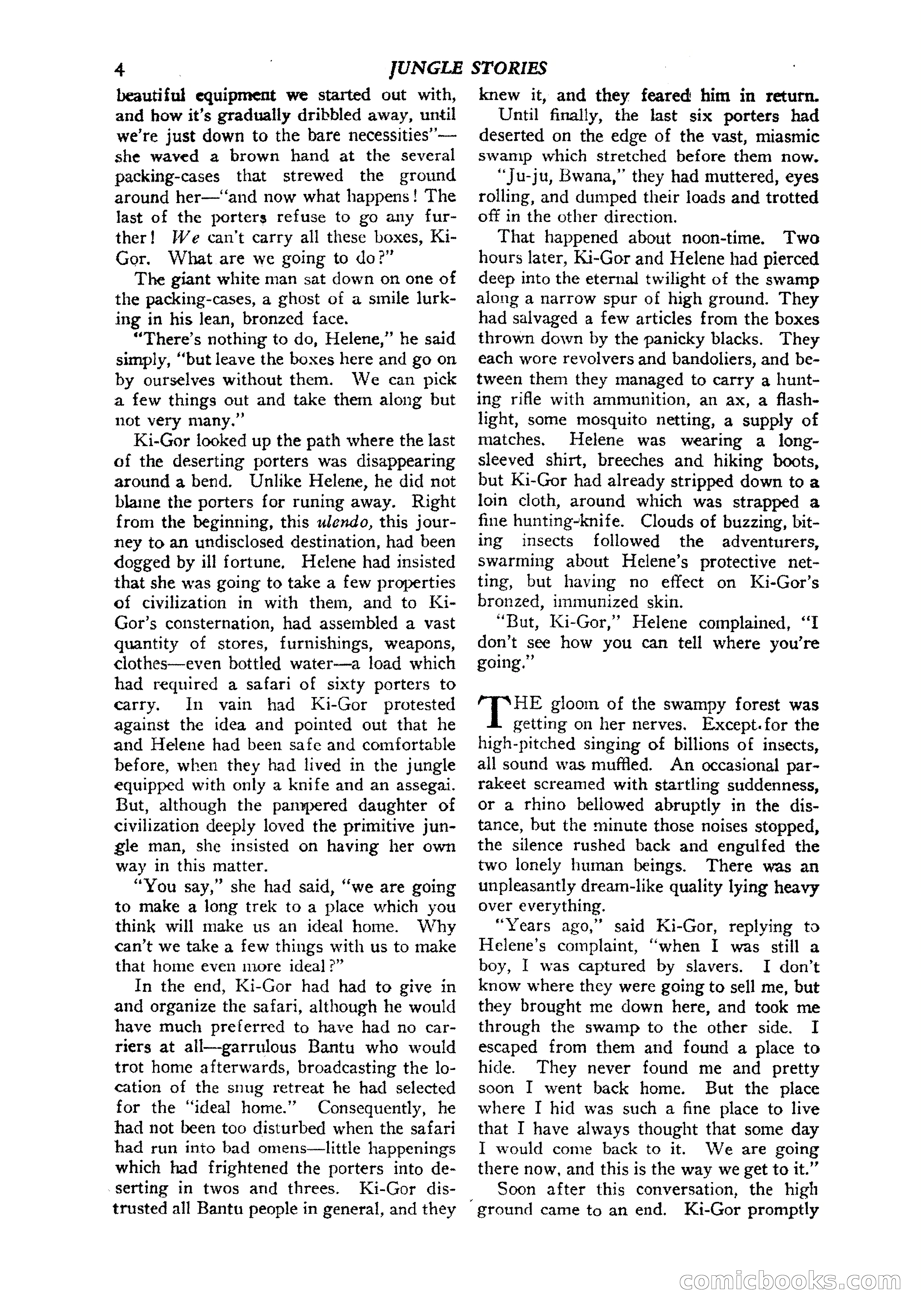 Jungle Stories, Vol. 1, No. 5 — page 6 of 132