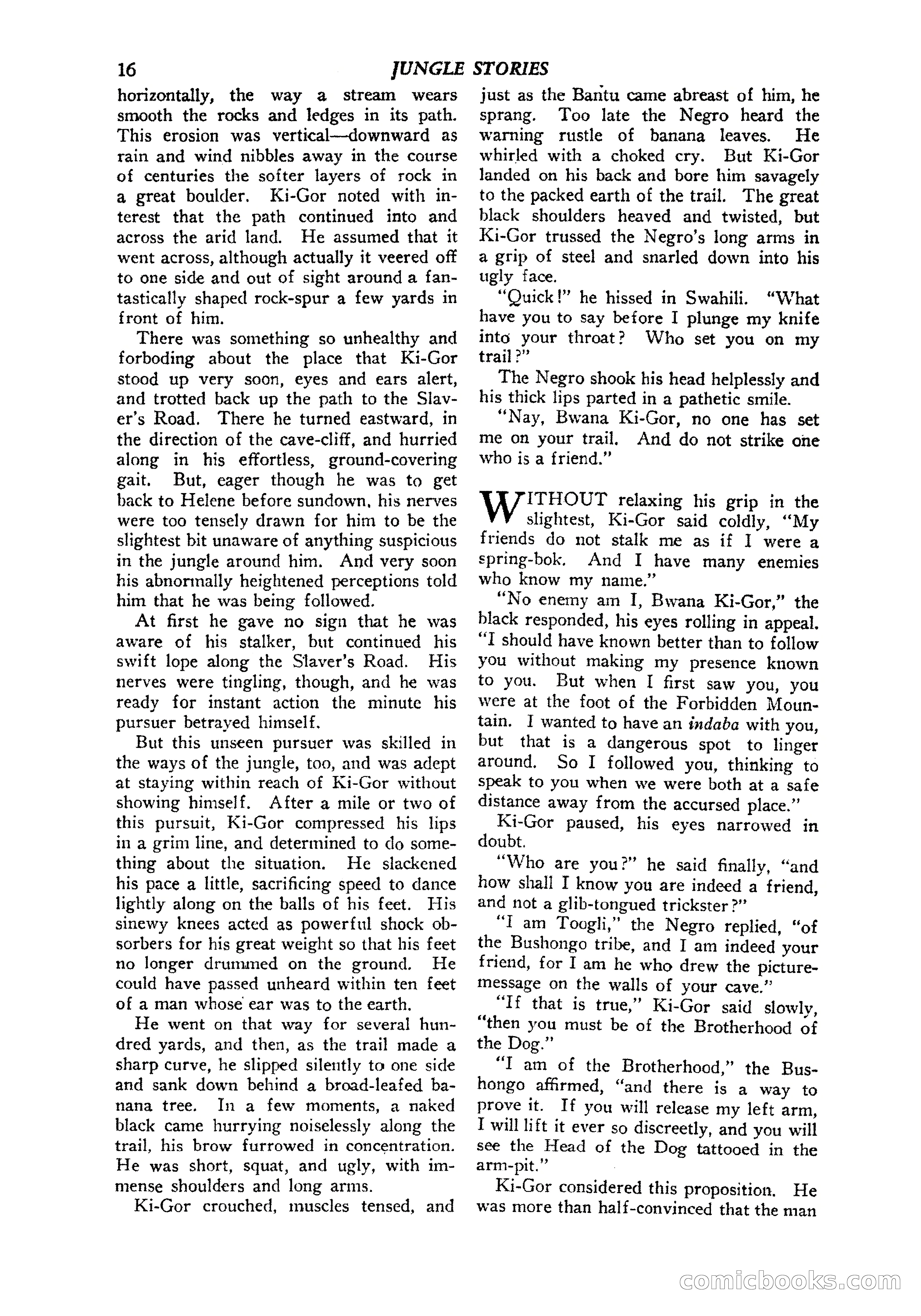 Jungle Stories, Vol. 1, No. 5 — page 18 of 132
