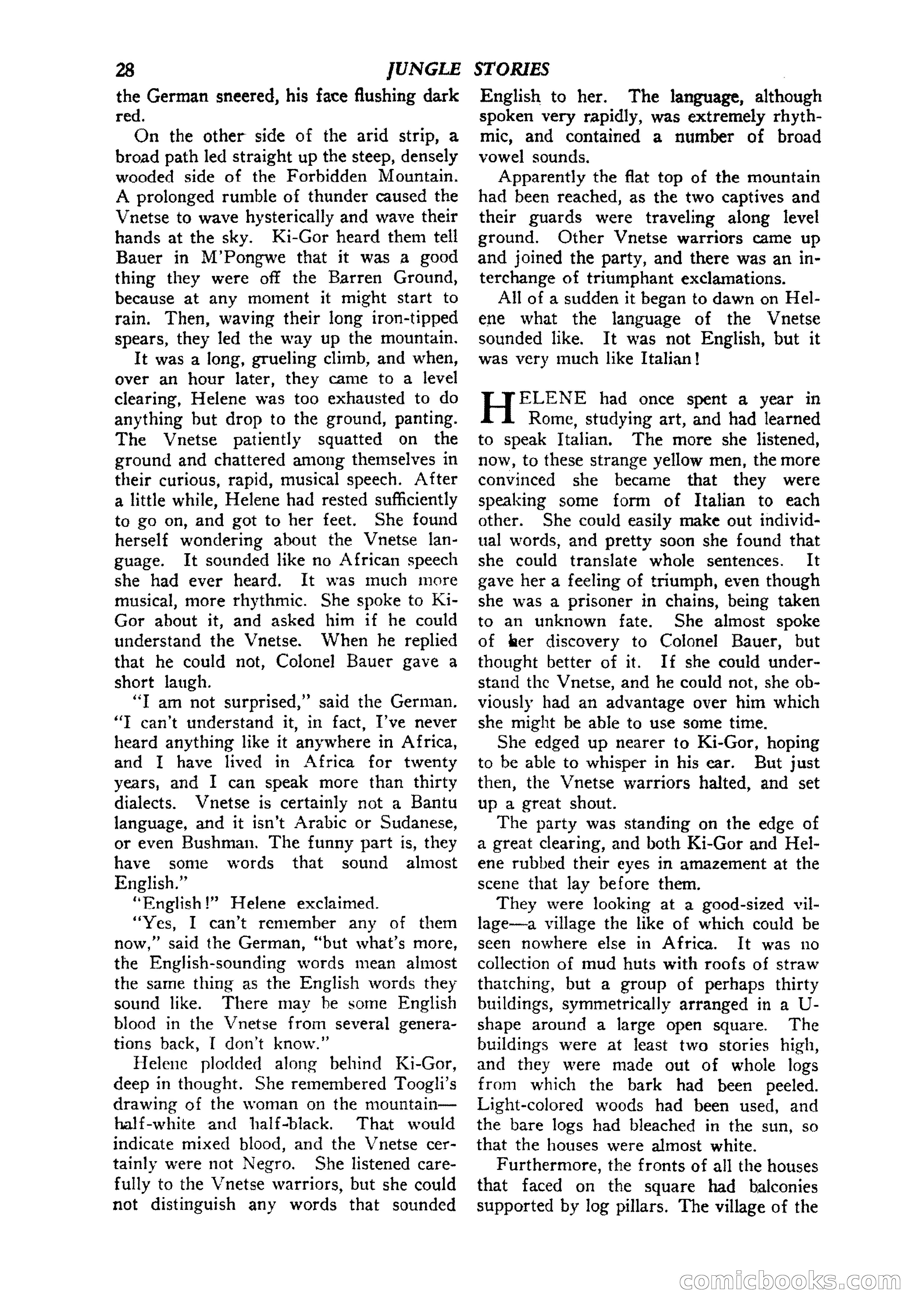 Jungle Stories, Vol. 1, No. 5 — page 30 of 132