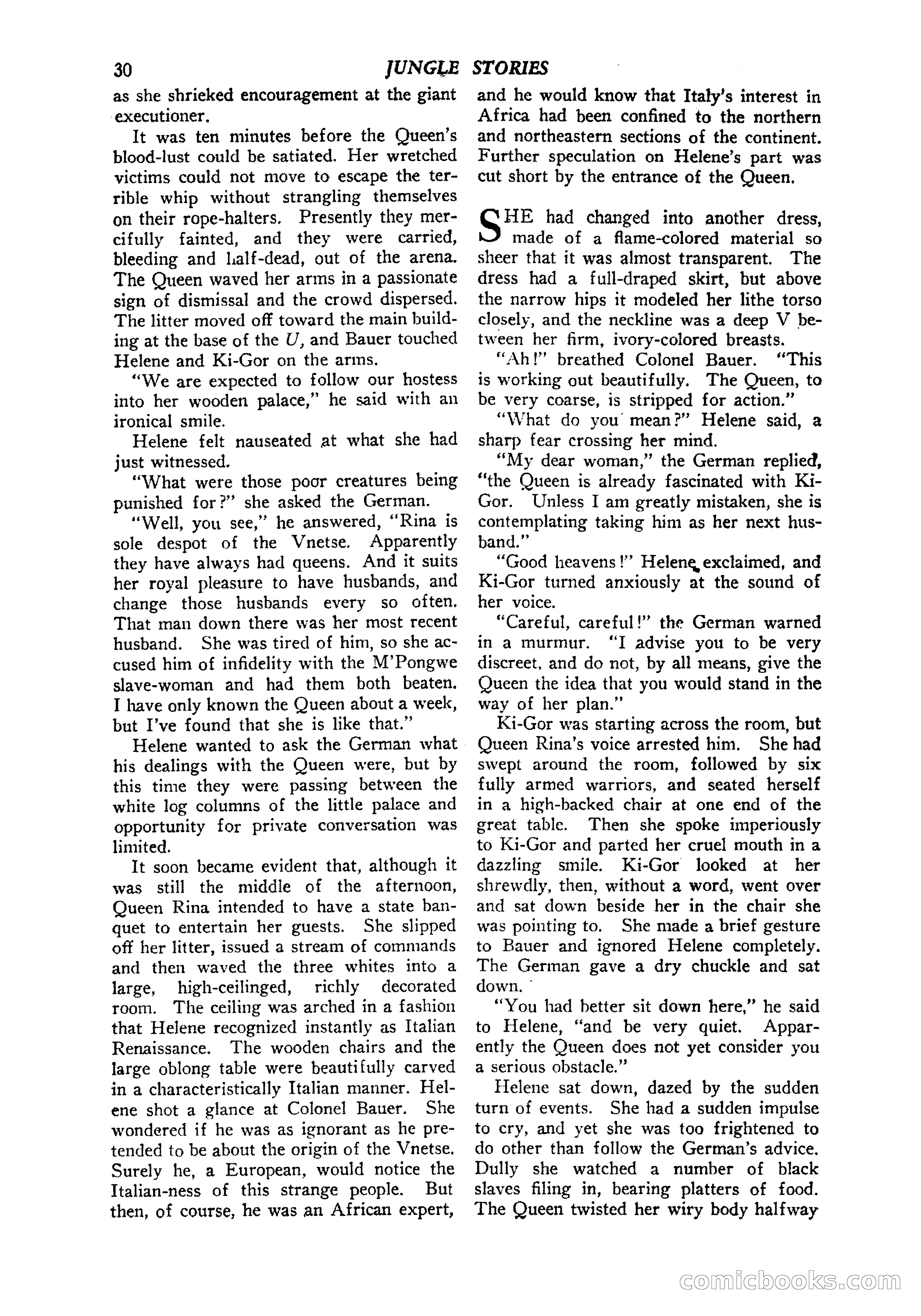 Jungle Stories, Vol. 1, No. 5 — page 32 of 132