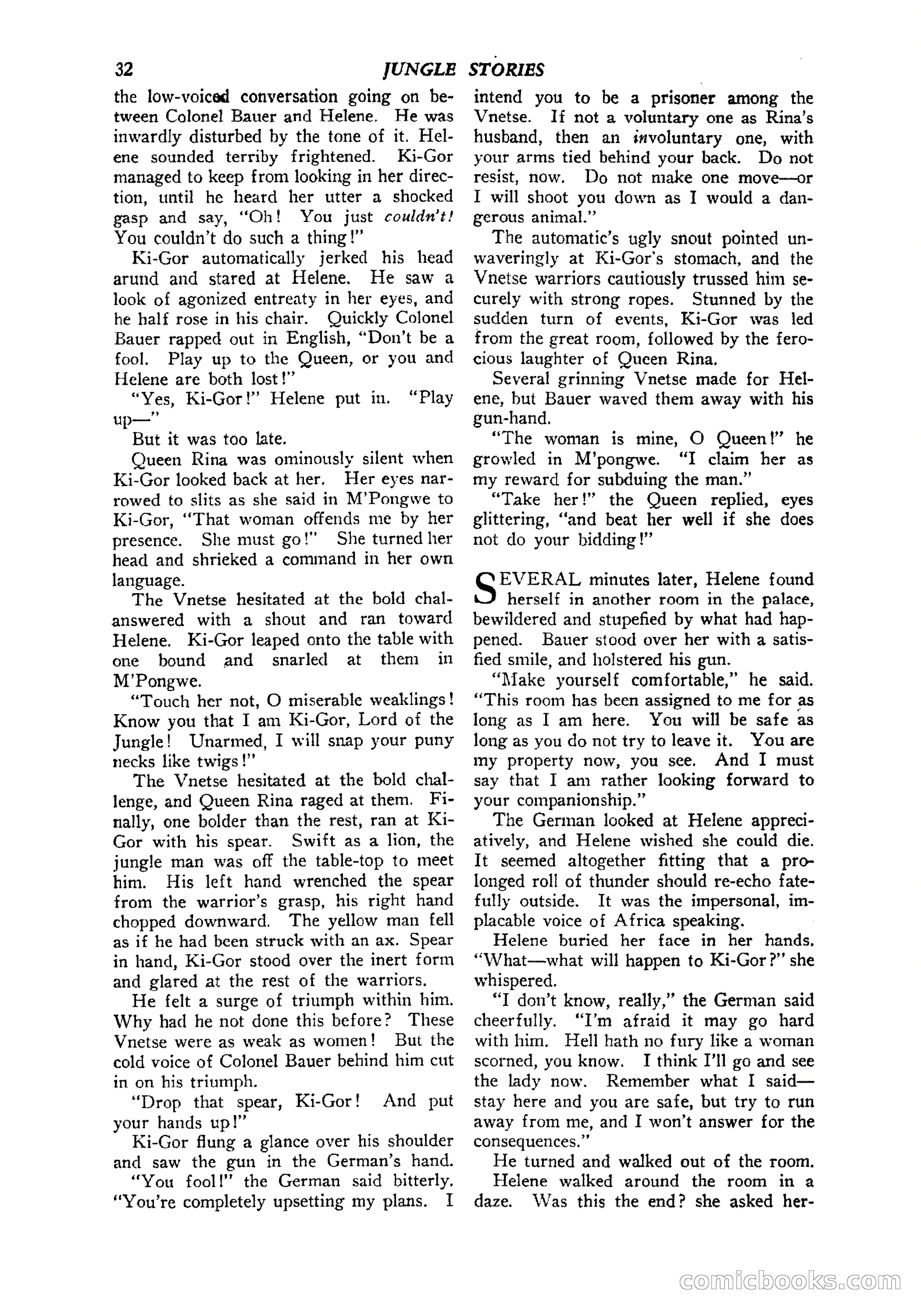 Jungle Stories, Vol. 1, No. 5 — page 34 of 132