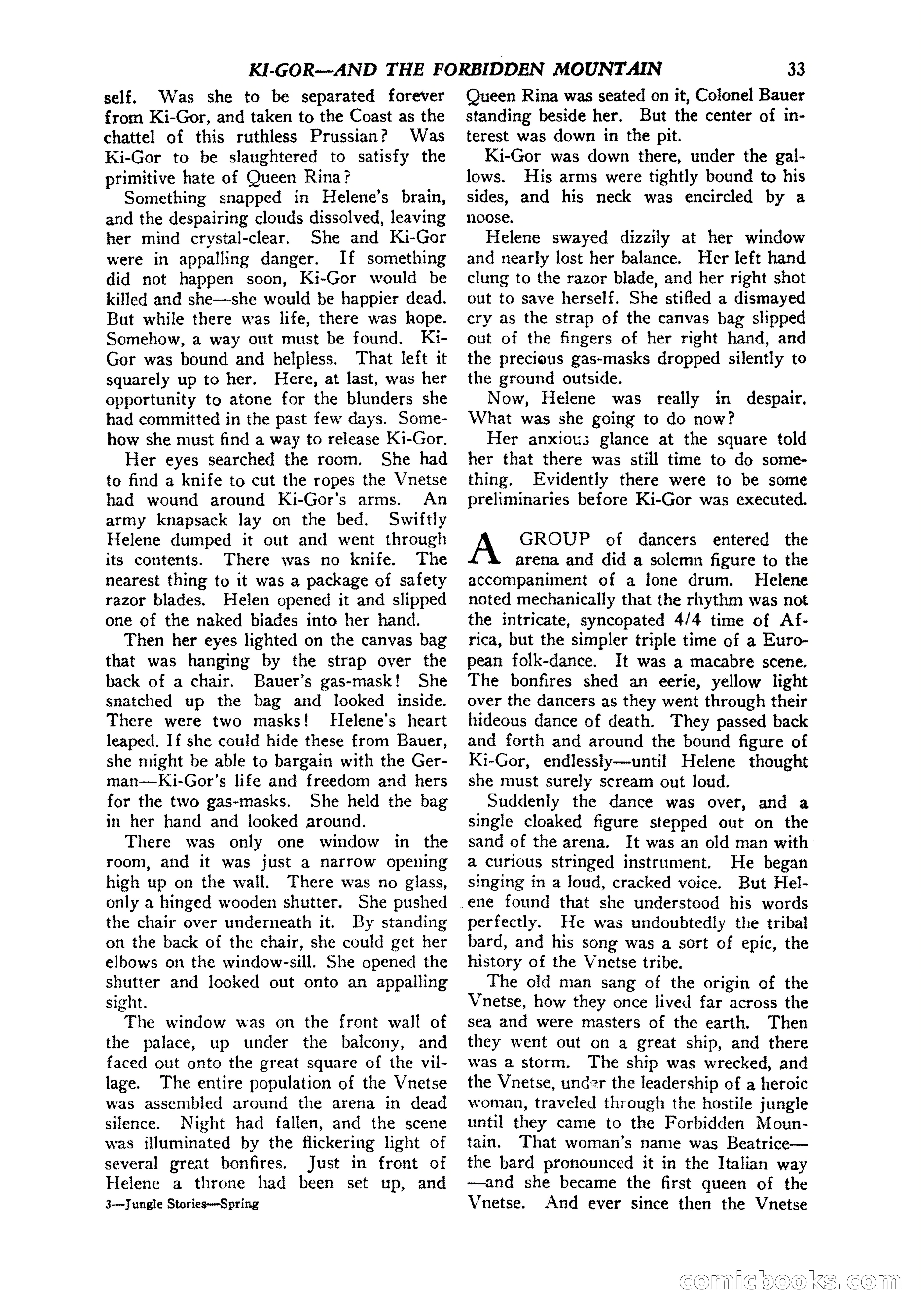 Jungle Stories, Vol. 1, No. 5 — page 35 of 132