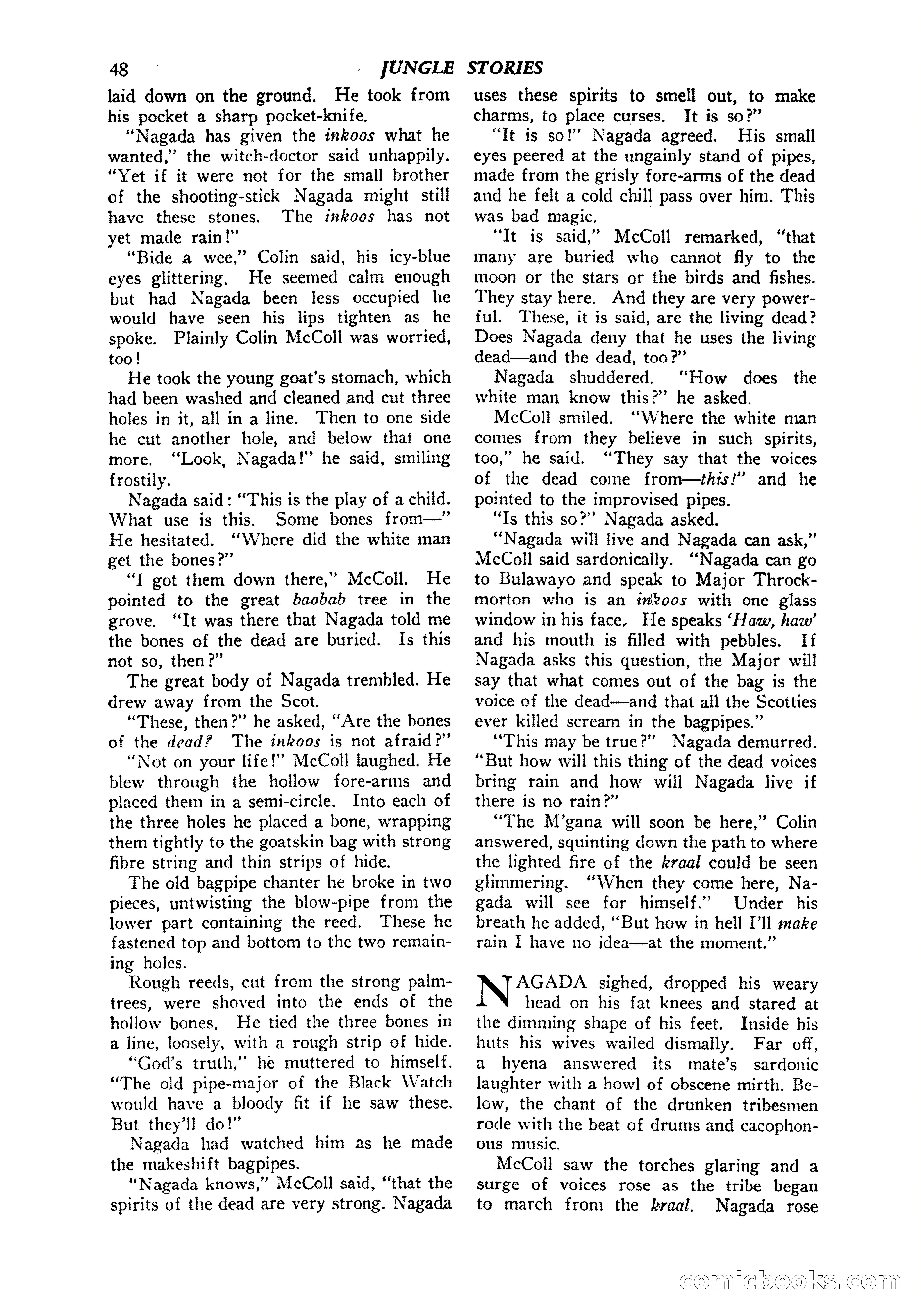 Jungle Stories, Vol. 1, No. 5 — page 50 of 132