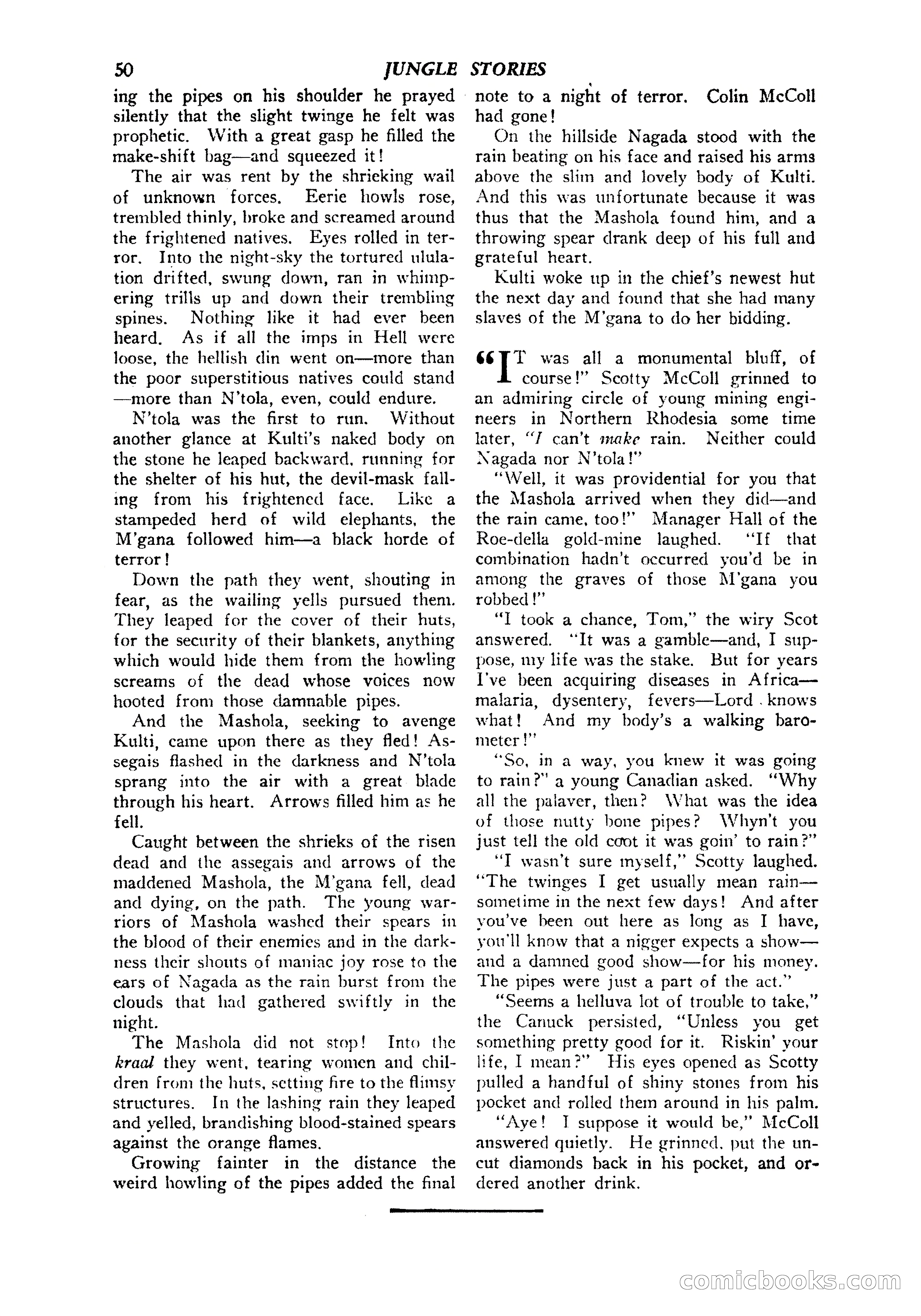 Jungle Stories, Vol. 1, No. 5 — page 52 of 132