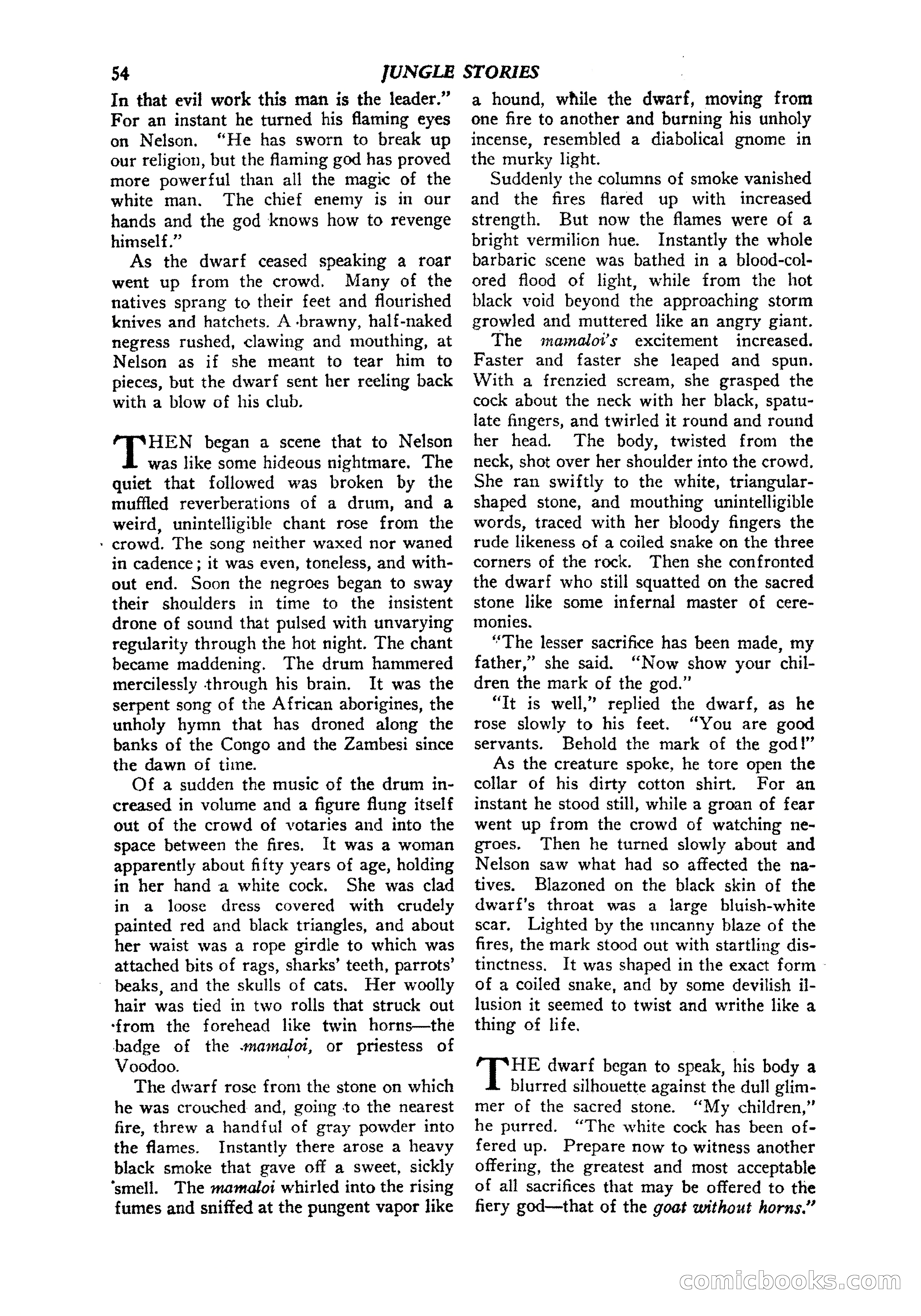 Jungle Stories, Vol. 1, No. 5 — page 56 of 132