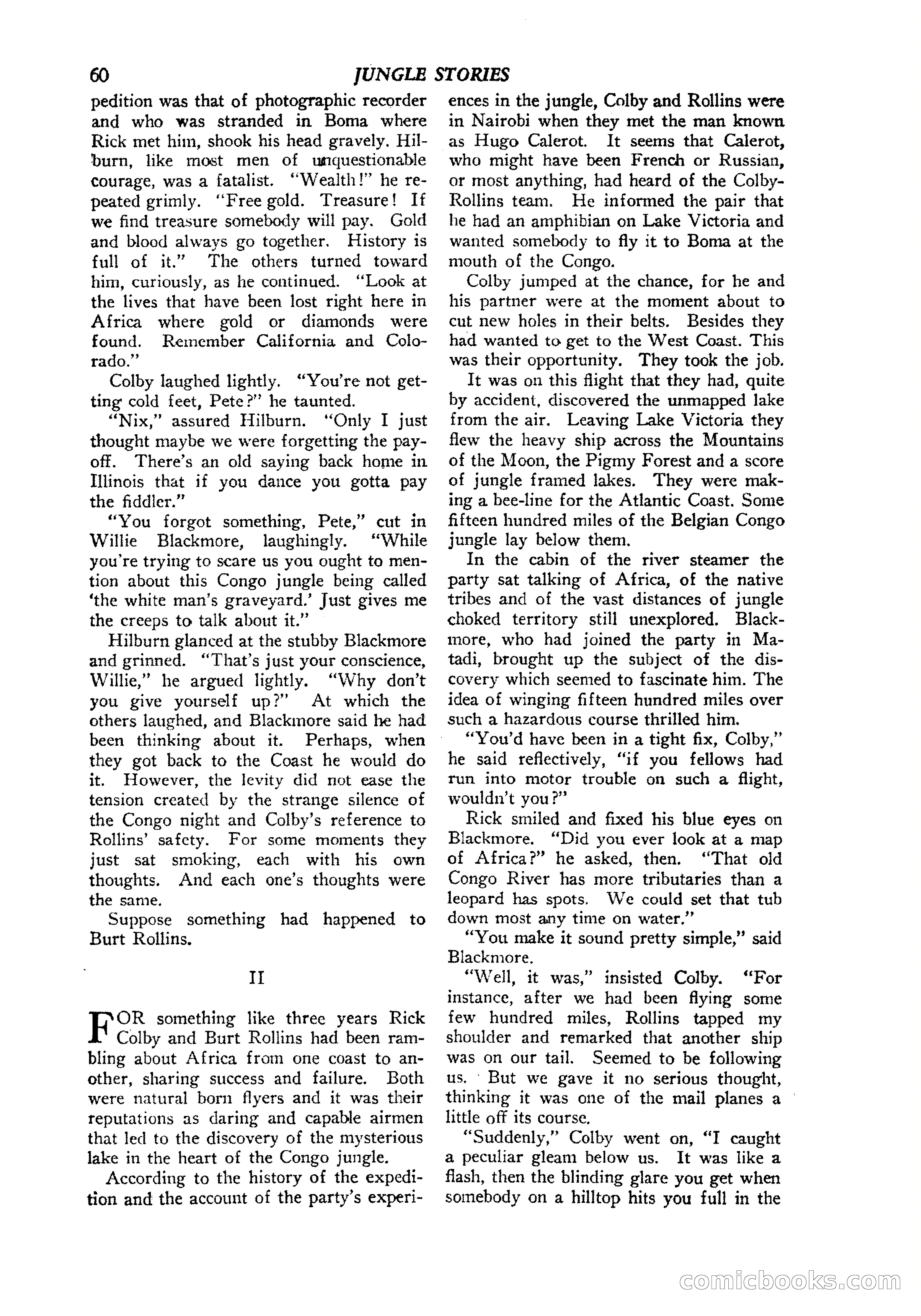 Jungle Stories, Vol. 1, No. 5 — page 62 of 132