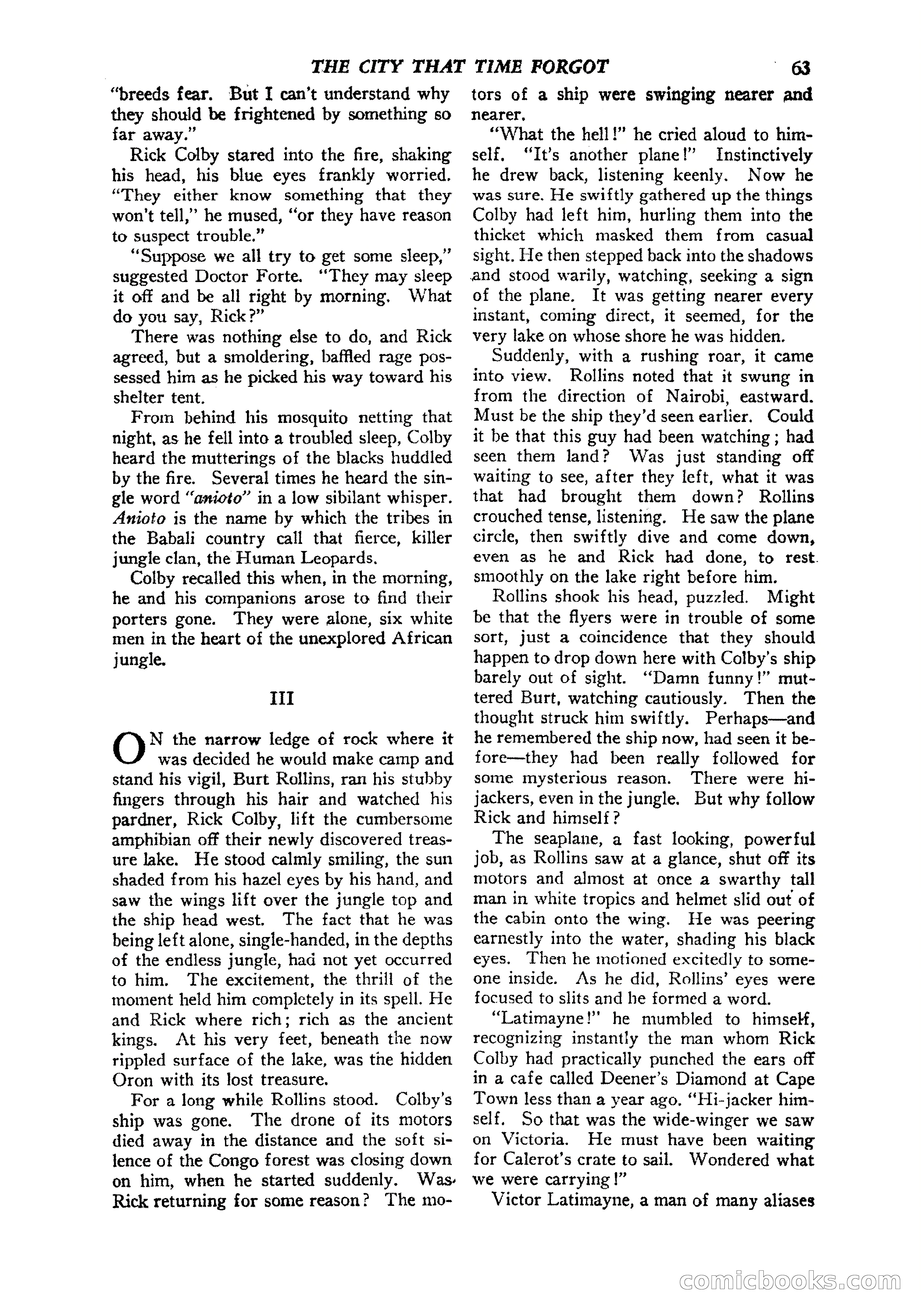 Jungle Stories, Vol. 1, No. 5 — page 65 of 132
