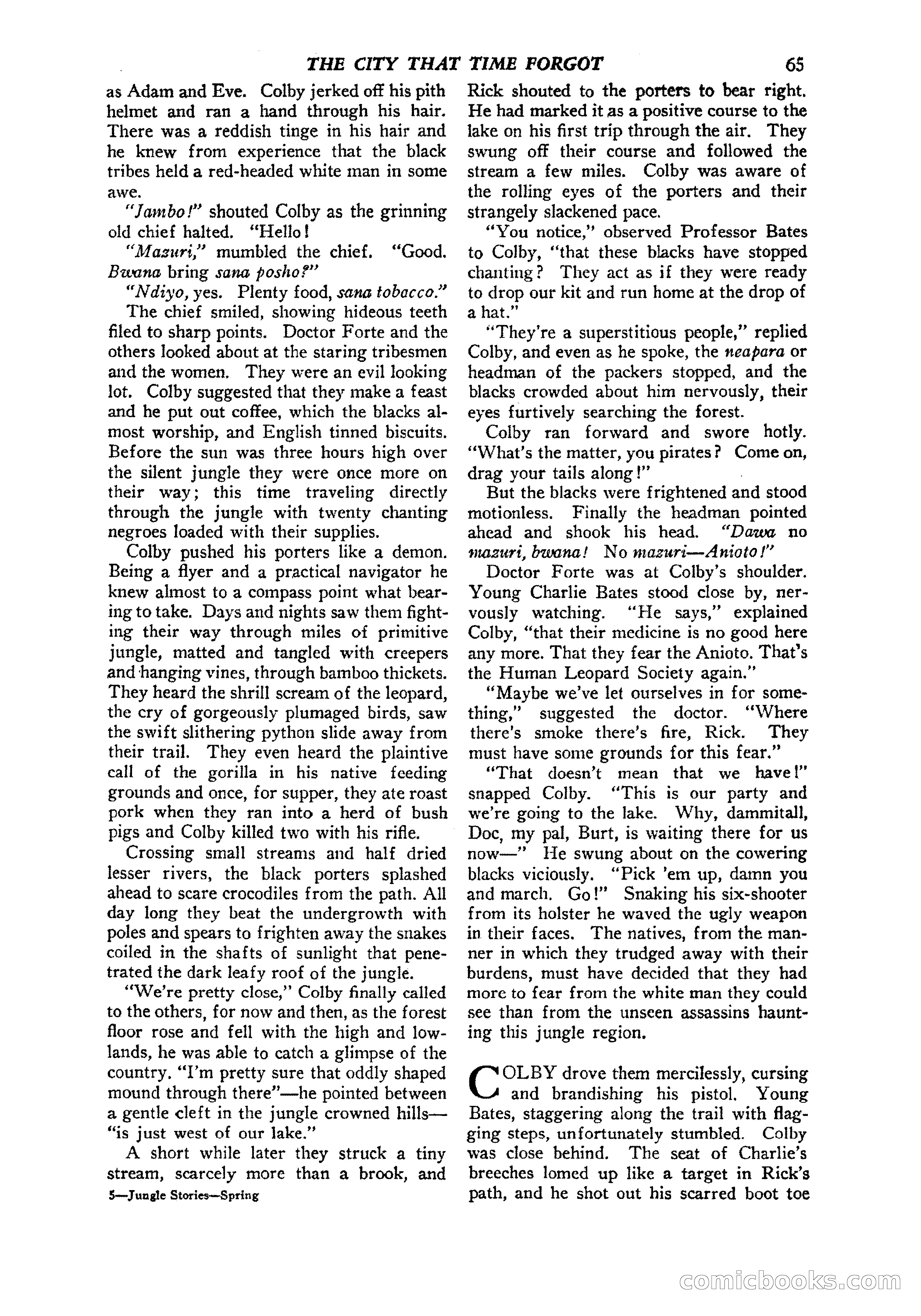 Jungle Stories, Vol. 1, No. 5 — page 67 of 132