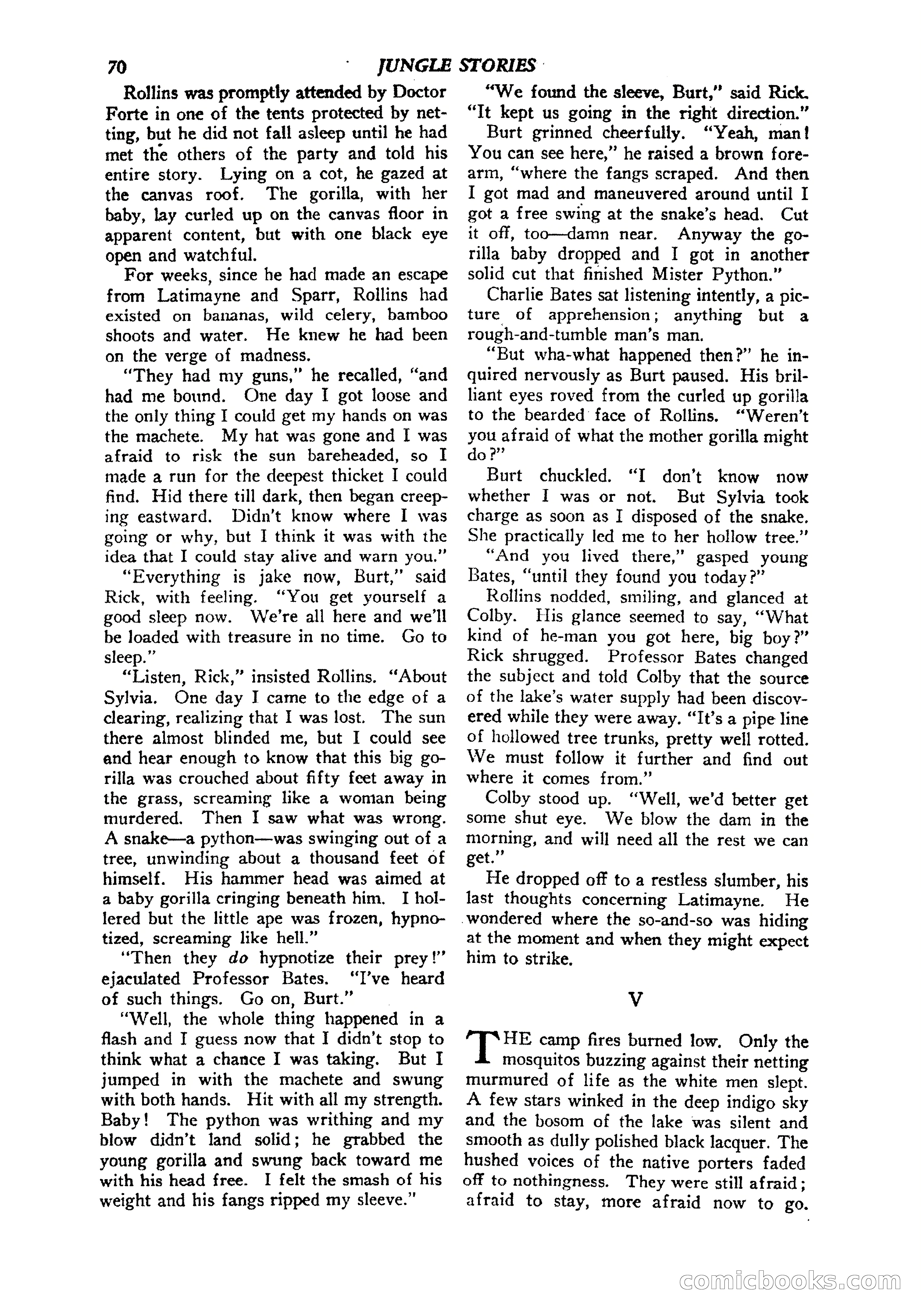 Jungle Stories, Vol. 1, No. 5 — page 72 of 132