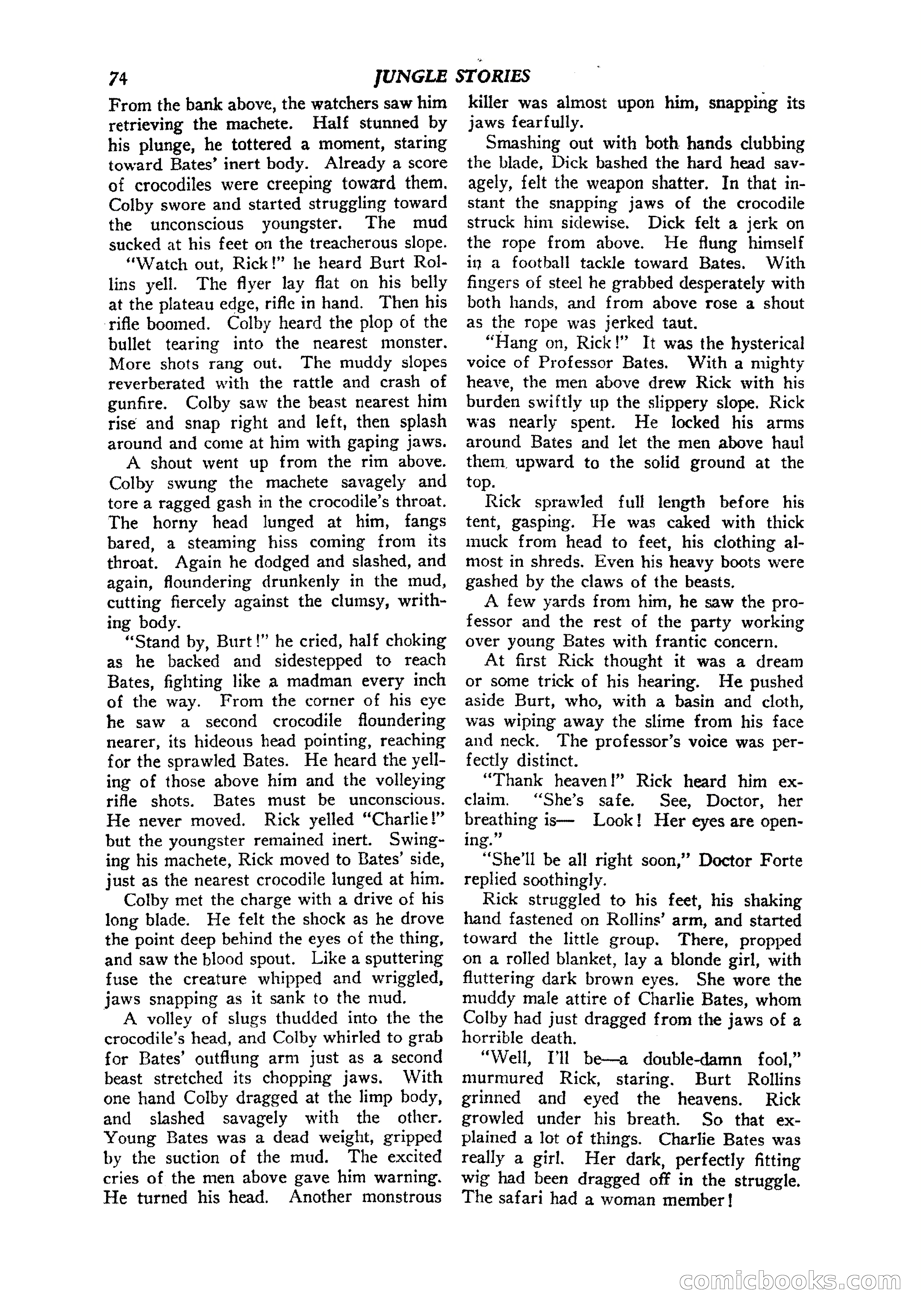 Jungle Stories, Vol. 1, No. 5 — page 76 of 132